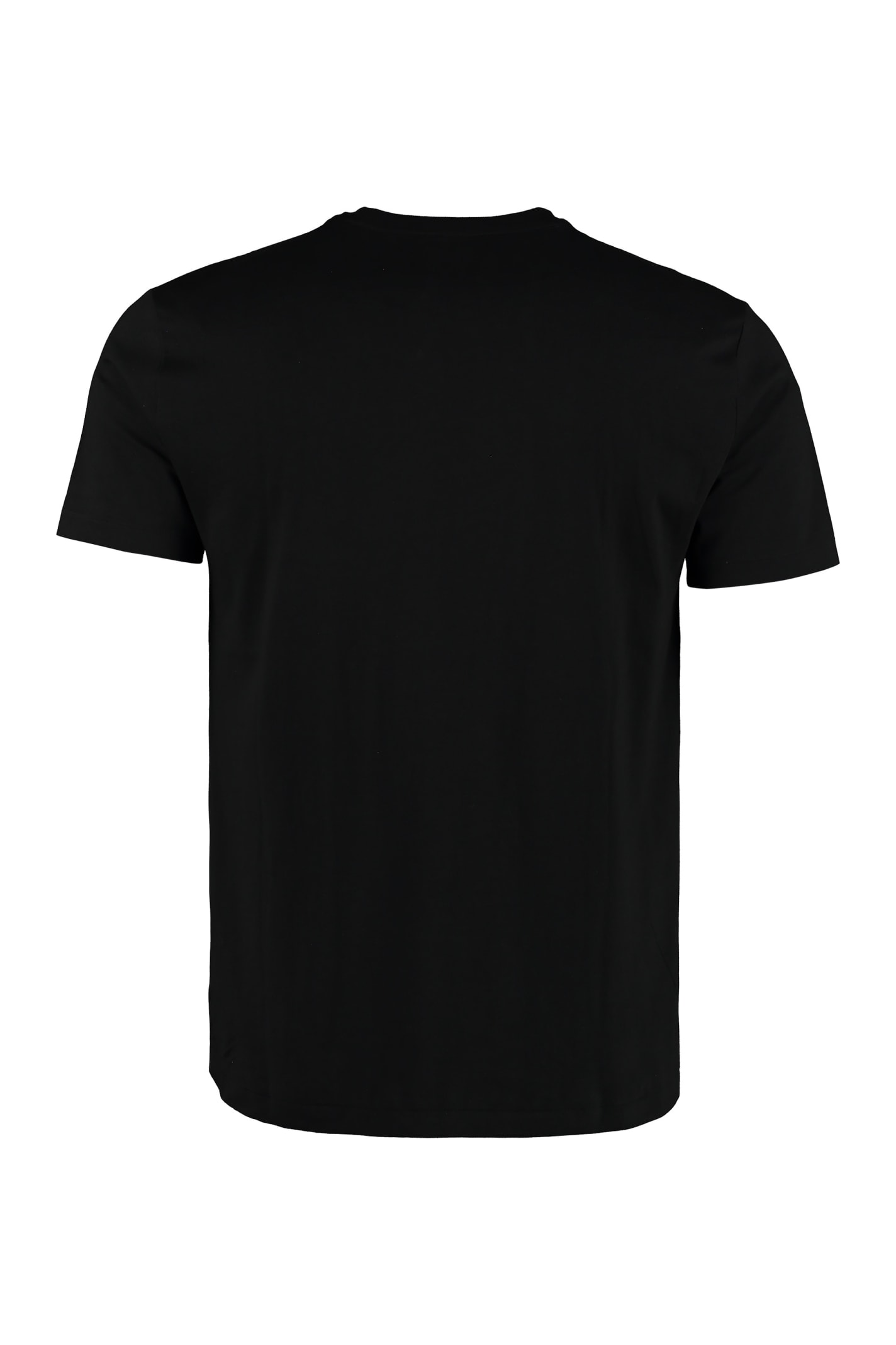 Shop Ralph Lauren Crew-neck Cotton T-shirt In Black