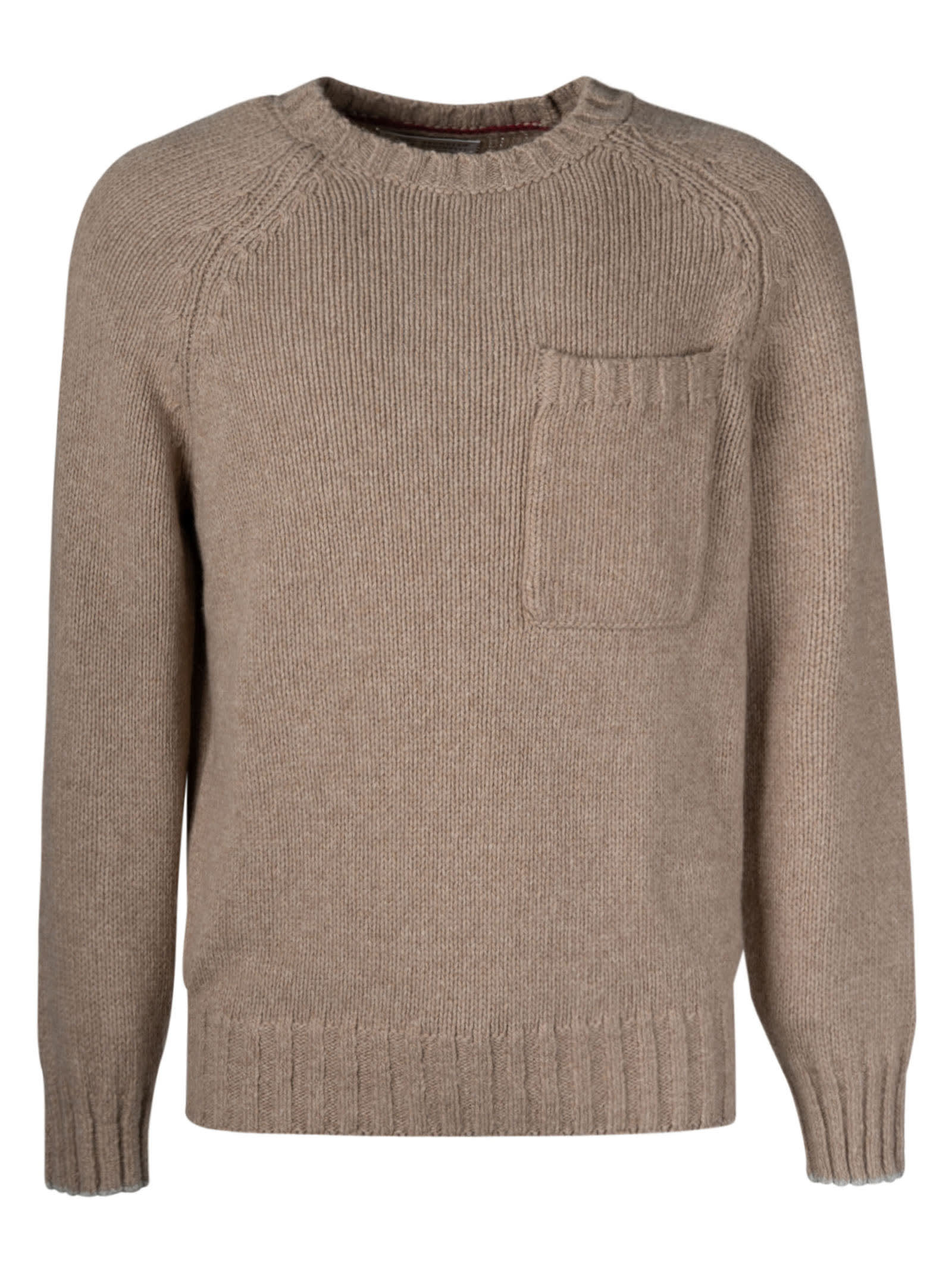 Brunello Cucinelli Patched Pocket Plain Knit Sweater