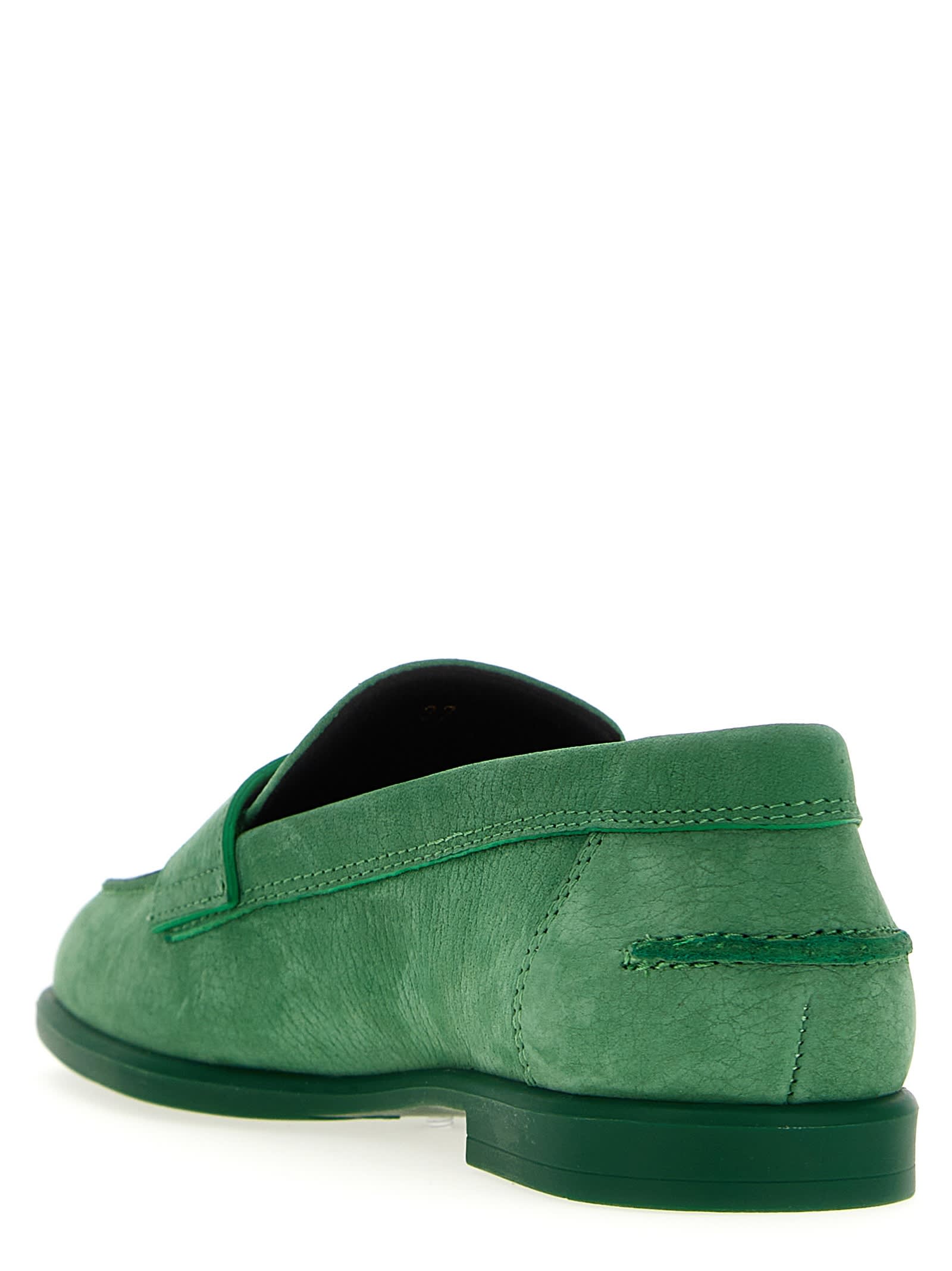 Shop Furla 1927 Loafers In Green