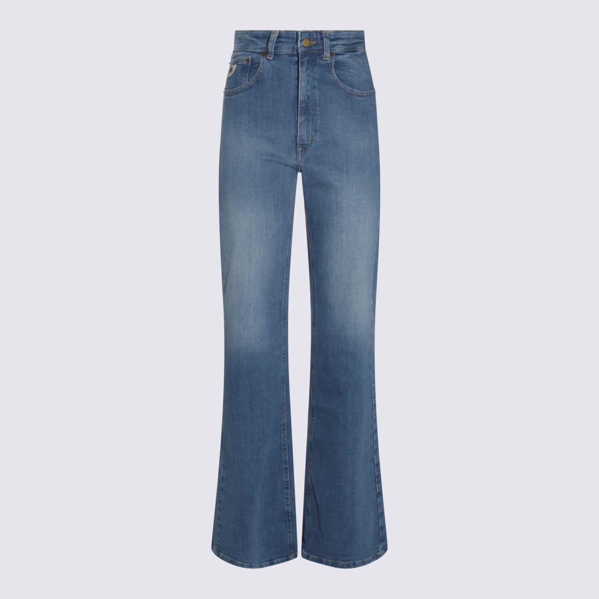 Blue Cotton Denim Jeans