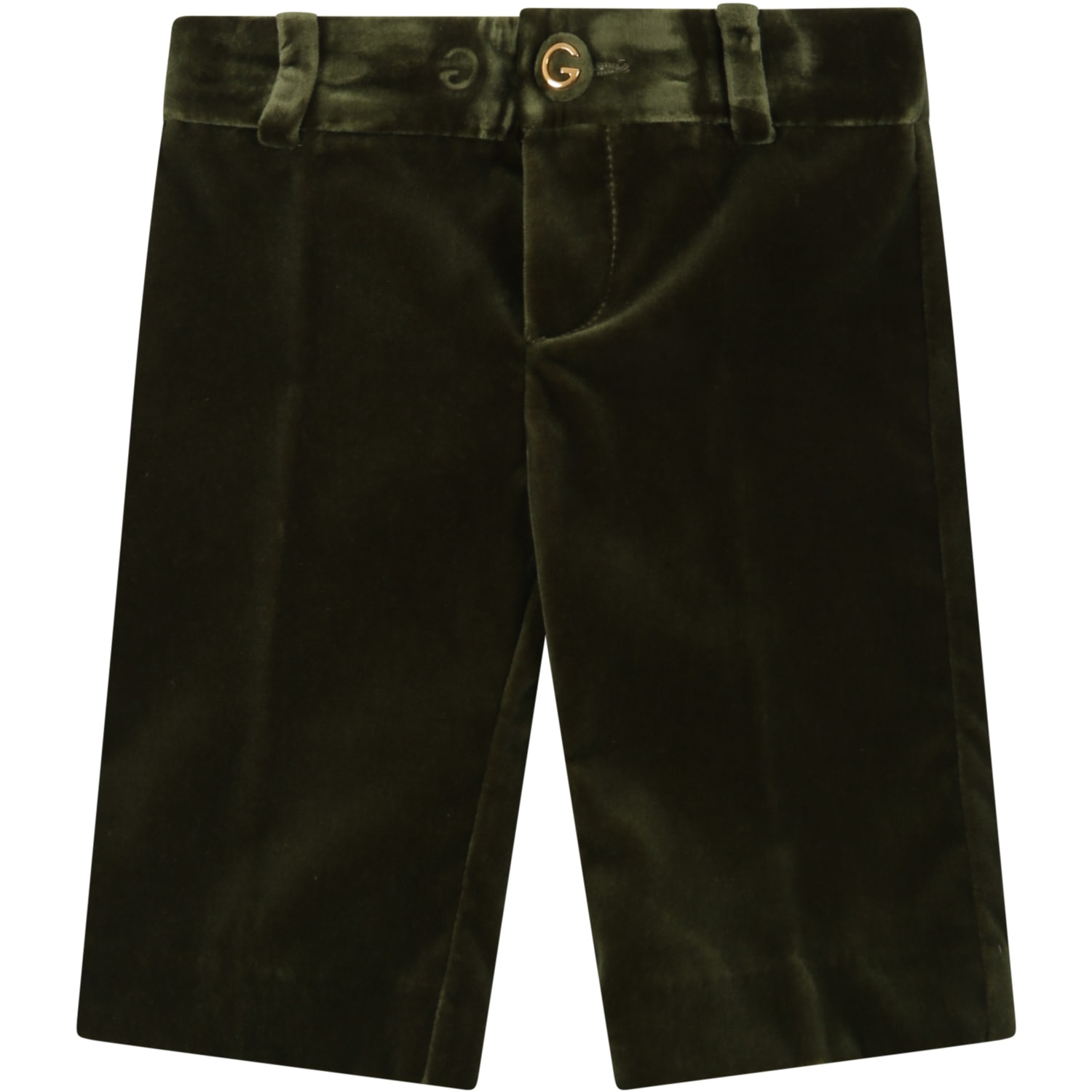 Gucci Green Trousers For Baby Boy With Logo