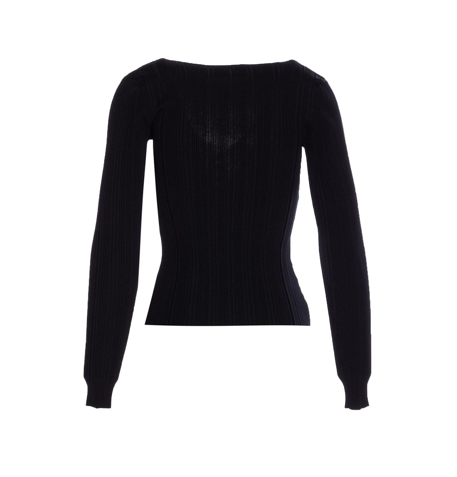 Self-portrait Black Lace Trim Knit Top Tops Black In Black
