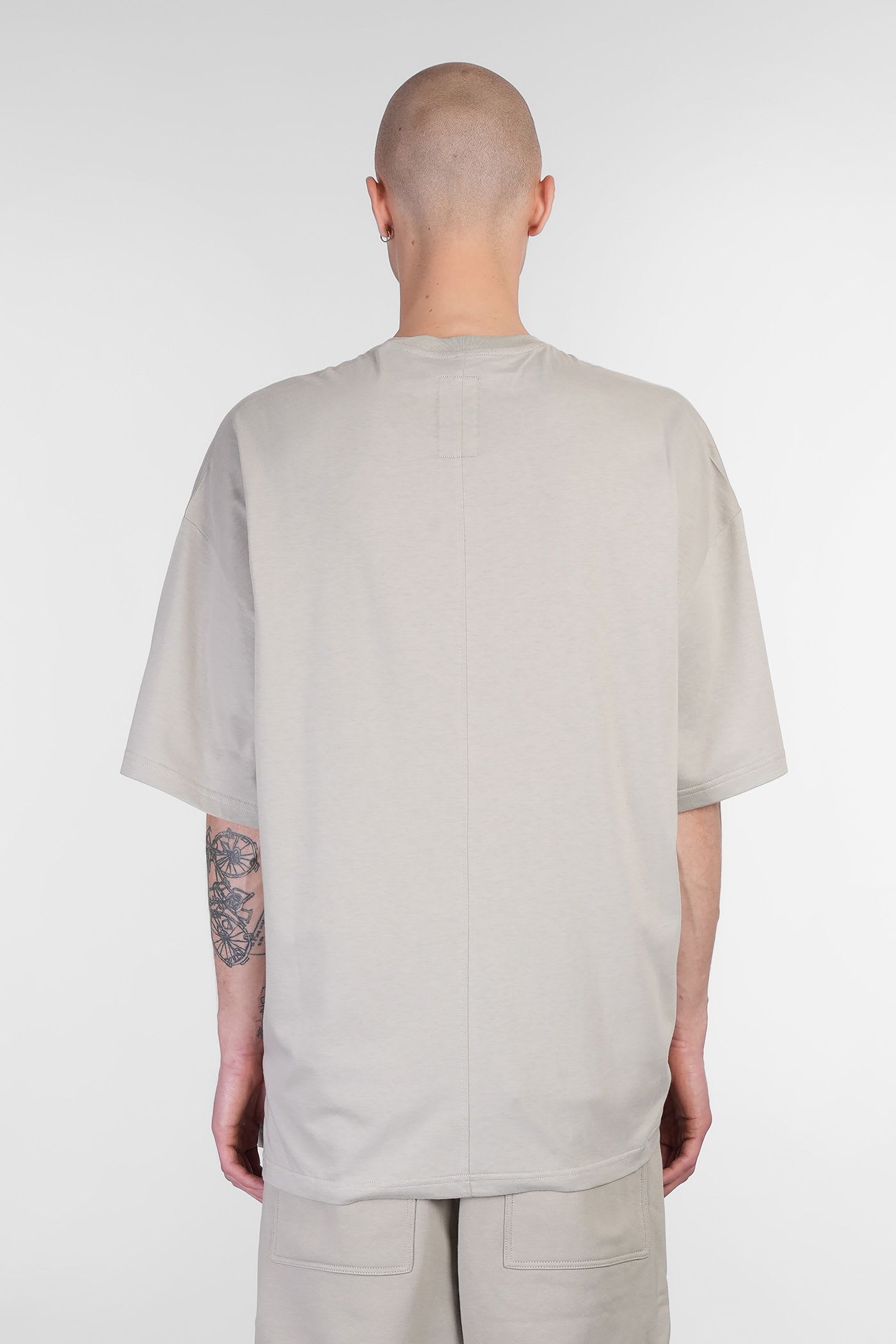 Rick Owens X Champion Text Printed Crewneck T-shirt In Neutral