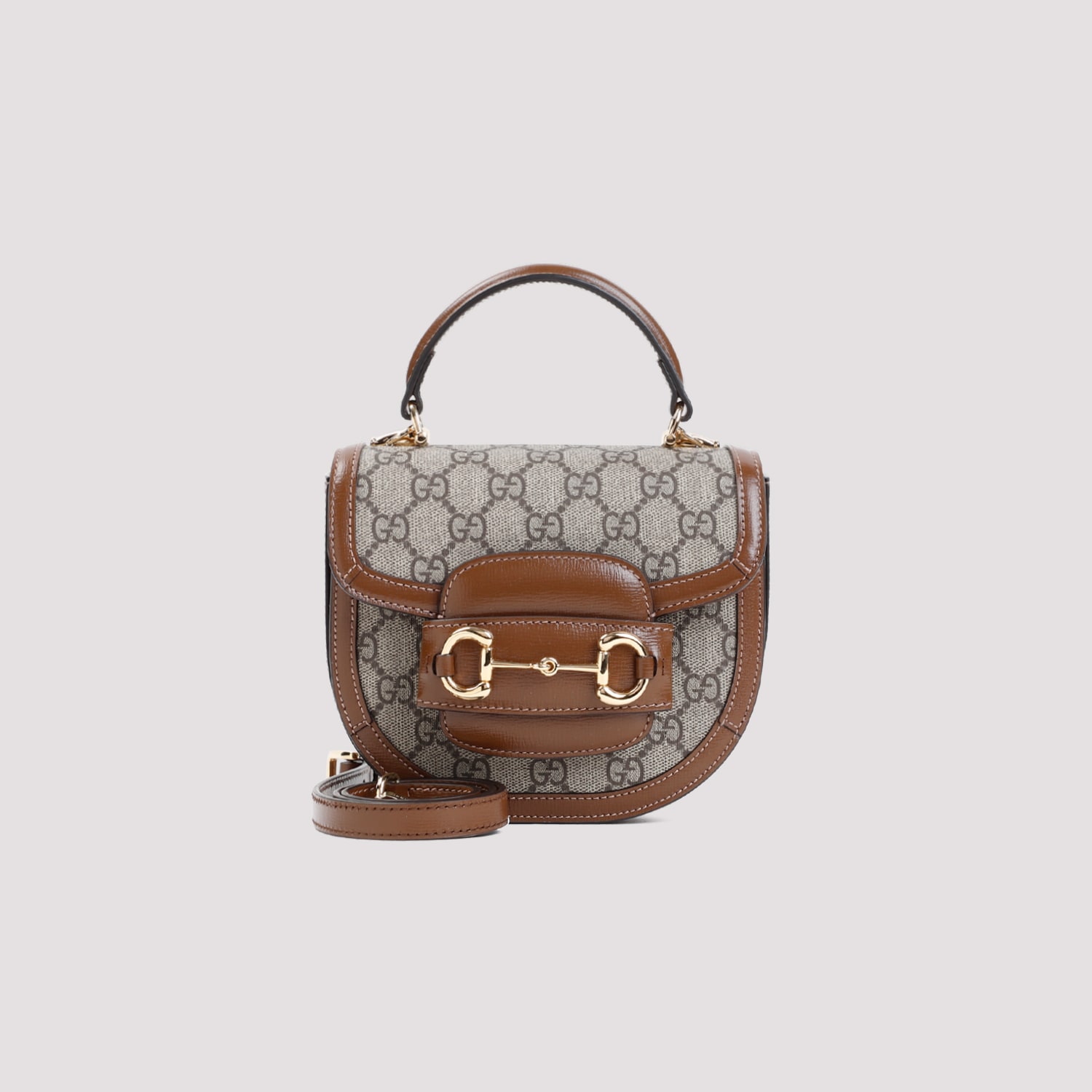 Shop Gucci Mini Horsebit 1955 Tote Bag In B.eb Brown Sugar