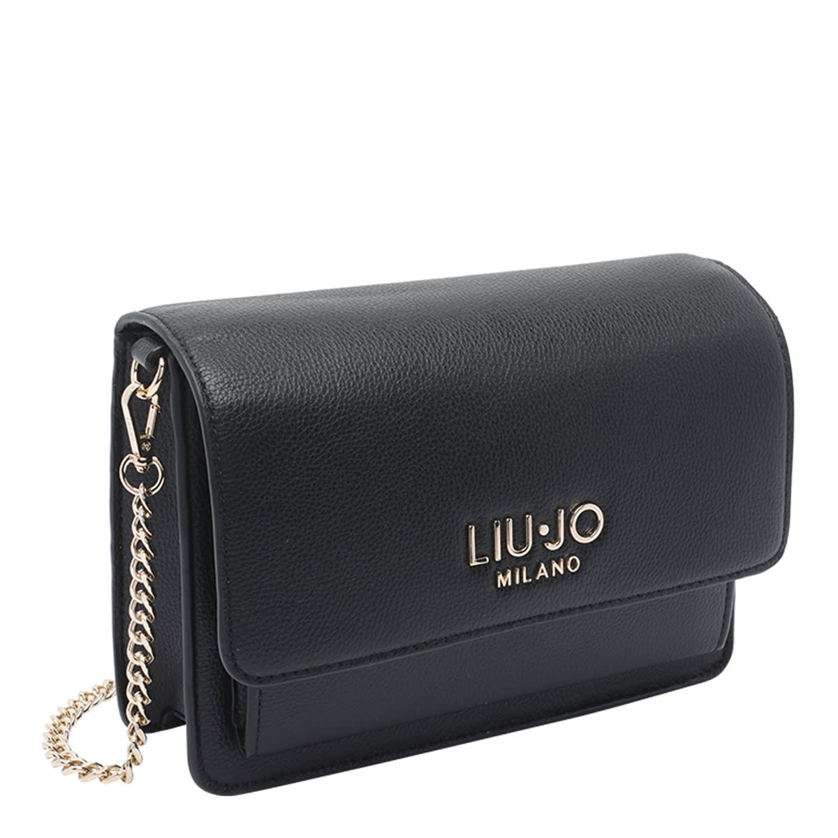 Liu •jo Crossbody Bag With Removable Chain Strap In Black