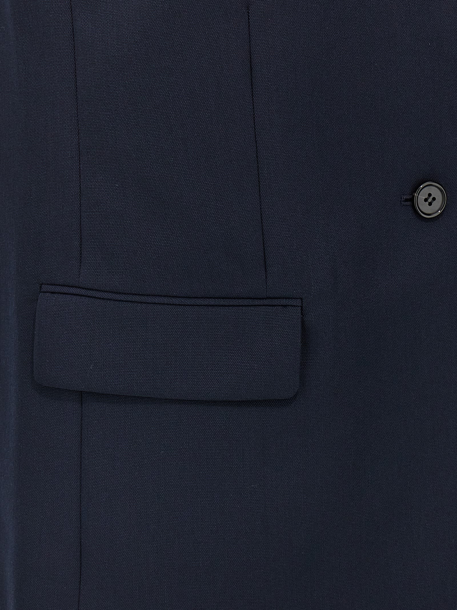 Theory Oversized Vest In Wool-blend In Blue
