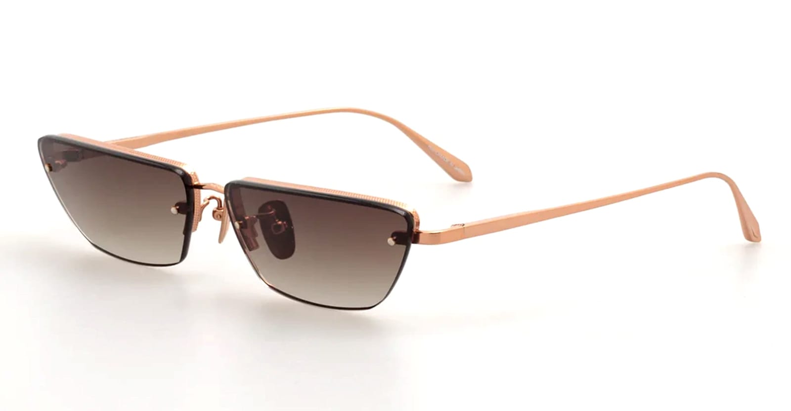 Linda Farrow Cleo - Rose Gold Sunglasses In Gold