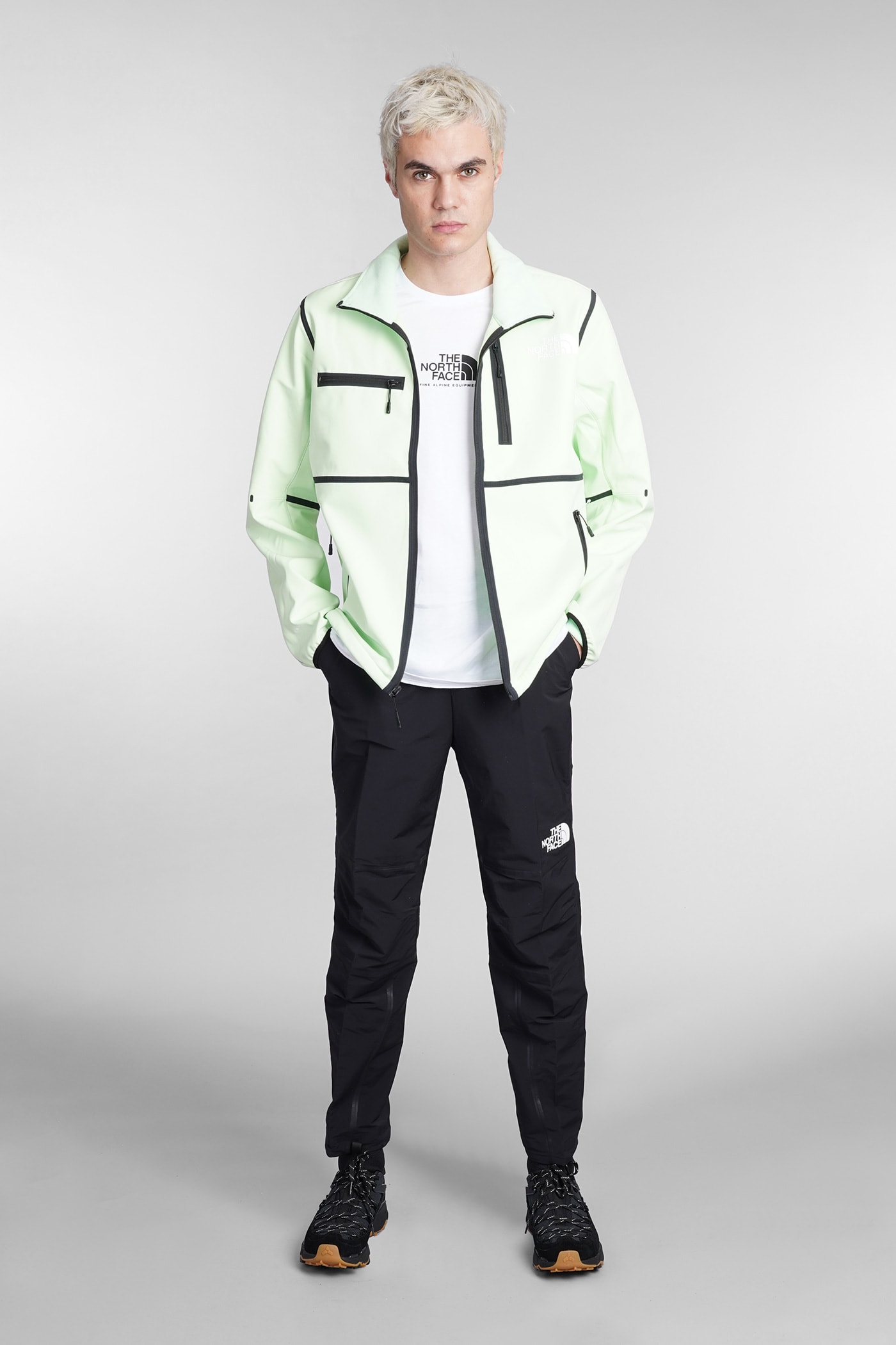 Shop The North Face Casual Jacket In Green Synthetic Fibers