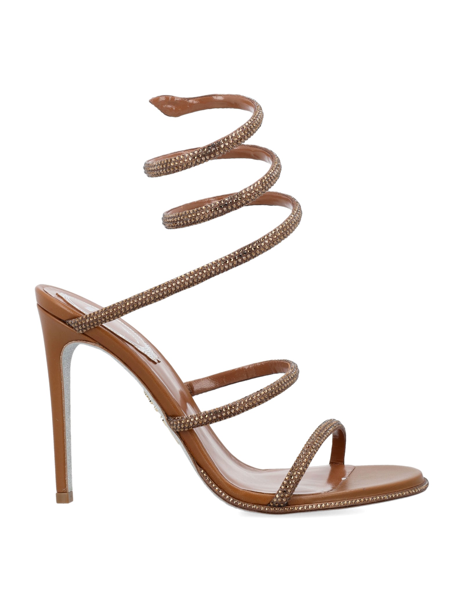 Shop René Caovilla Cleo Sandal In Smoked Topaz