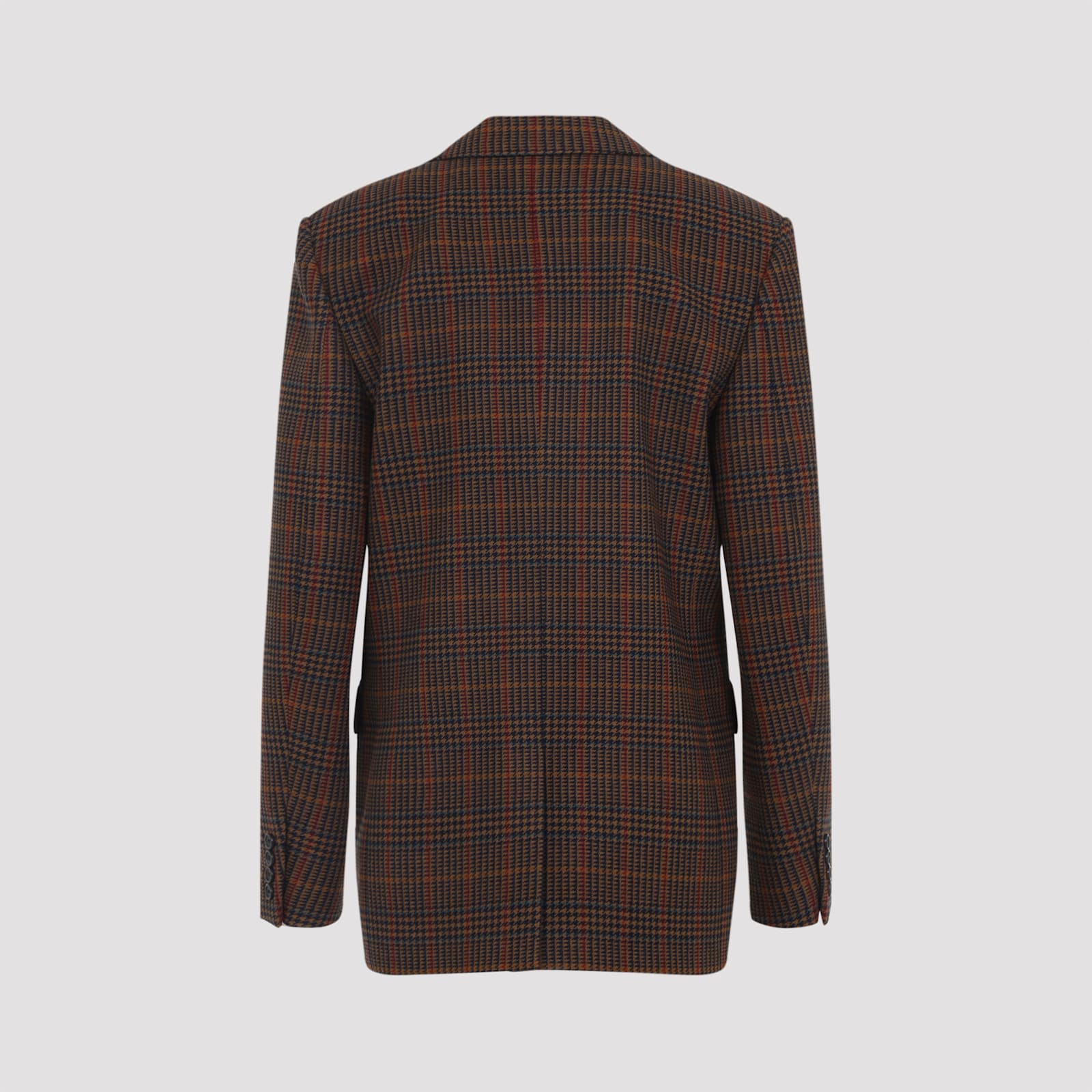 Saint Laurent Embroidered Wool Blazer In Multi