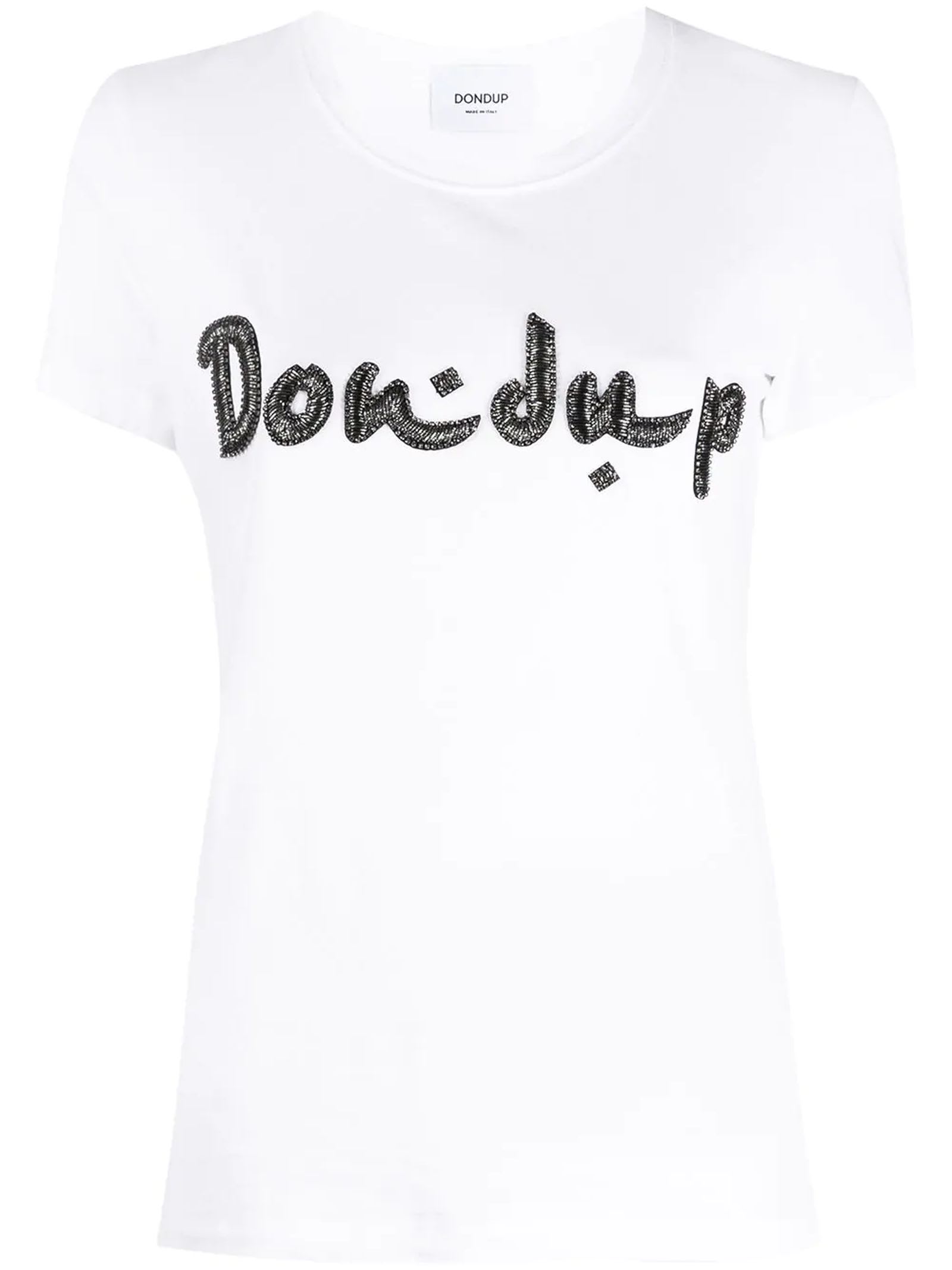 Dondup White Cotton T-shirt
