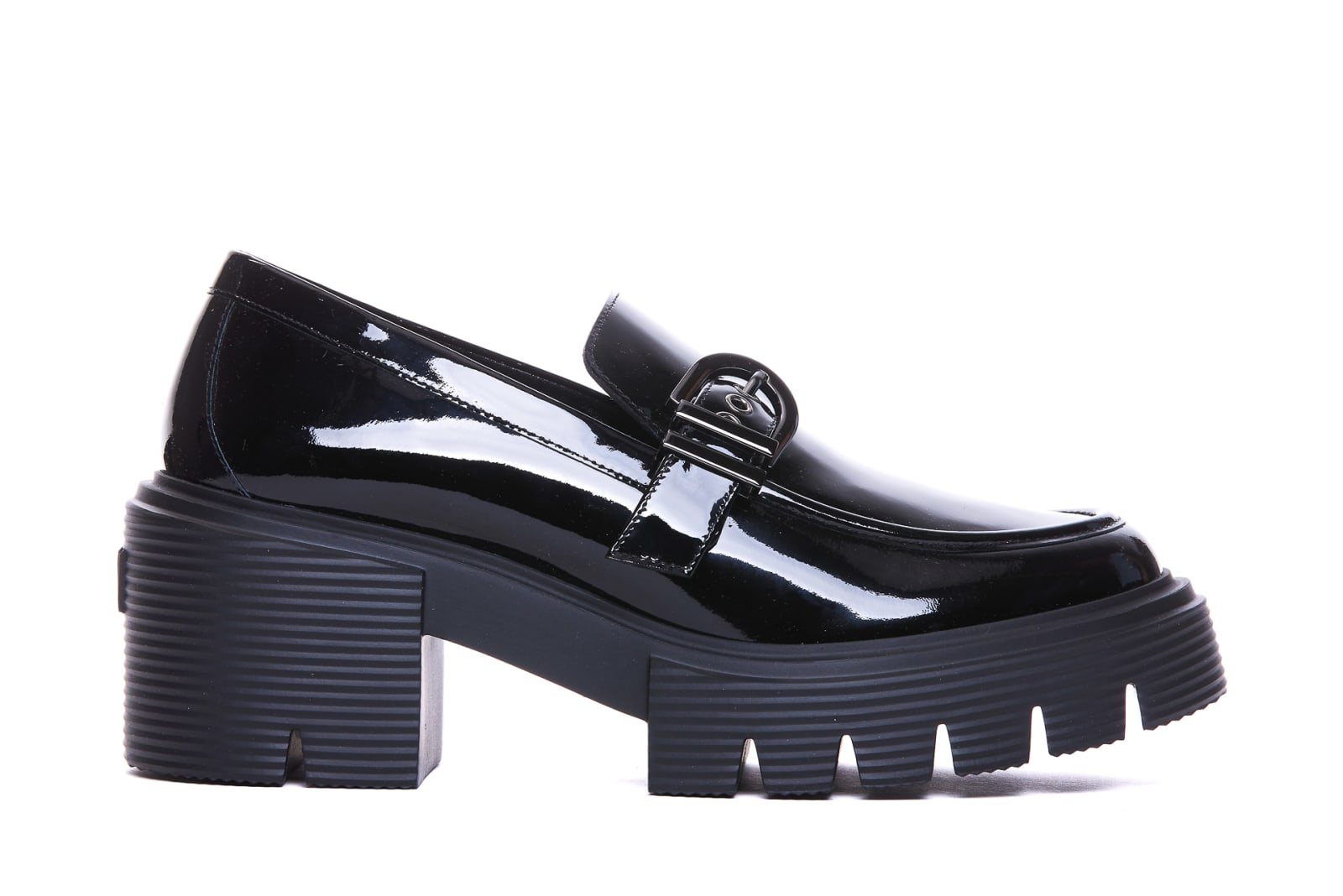 Shop Stuart Weitzman Maverick Loafers In Black