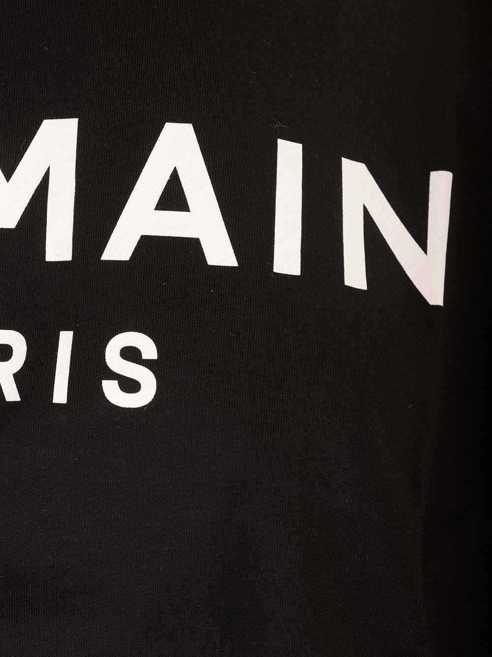 Shop Balmain T-shirt With  Paris Print In Black