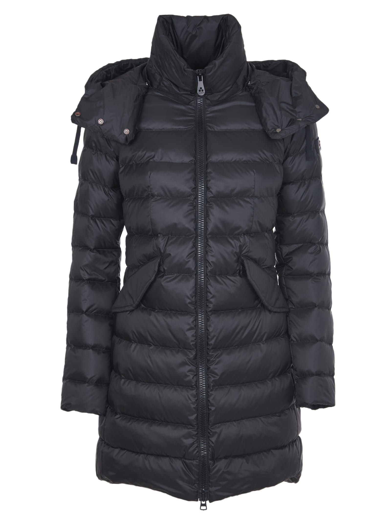 Peuterey Black Hooded Long Down Jacket | Coshio Online Shop