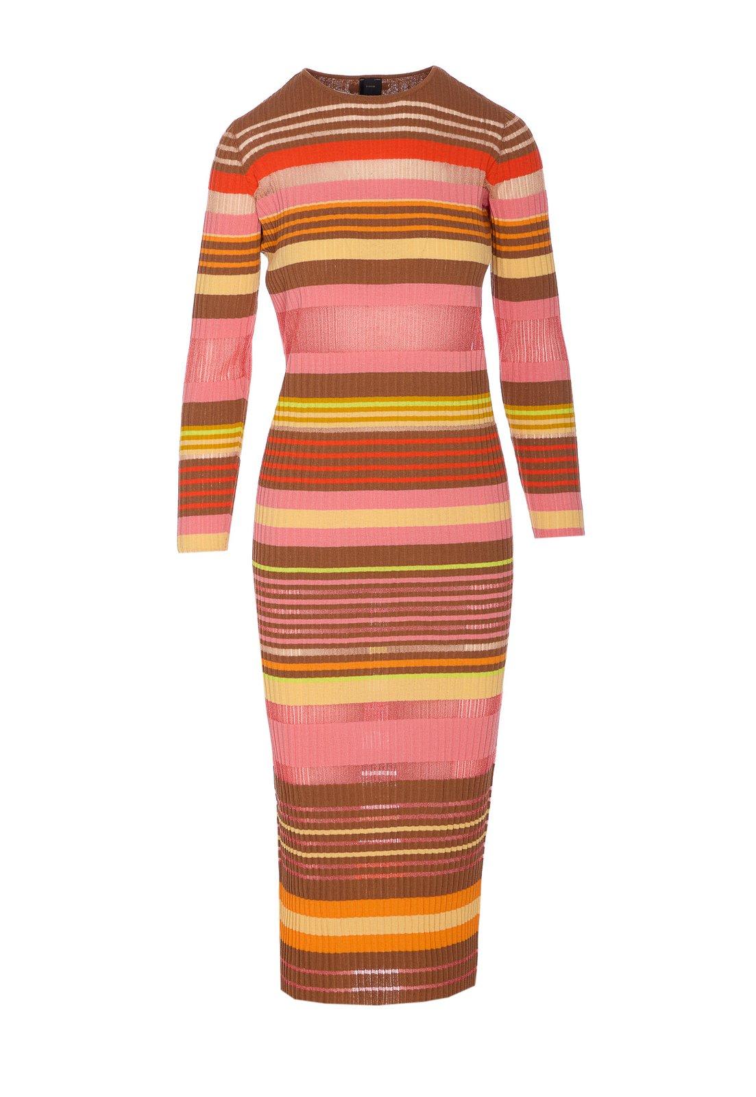 Striped Knitted Midi Dress