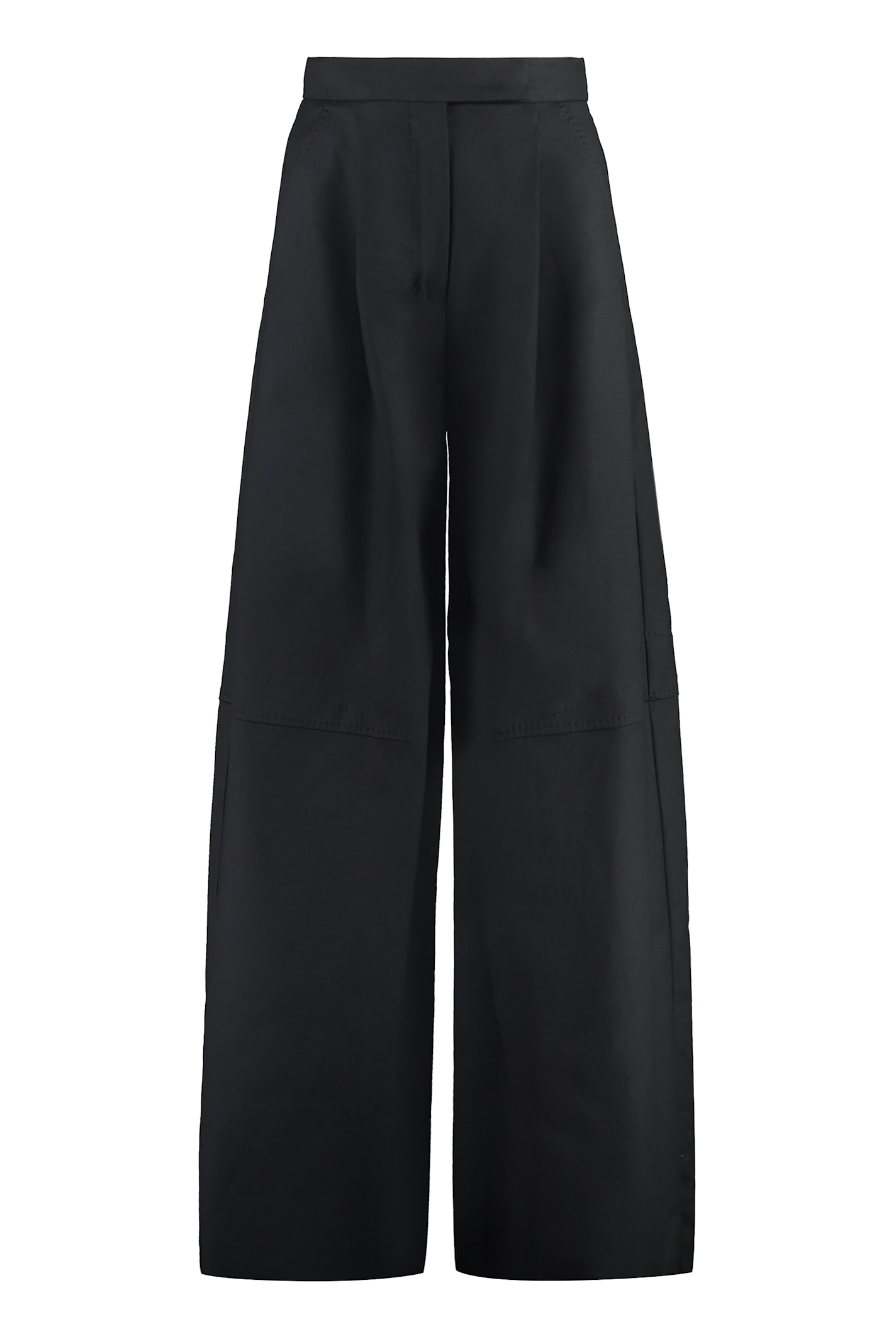 Shop Max Mara Avoriaz Wide Leg Trousers In Black