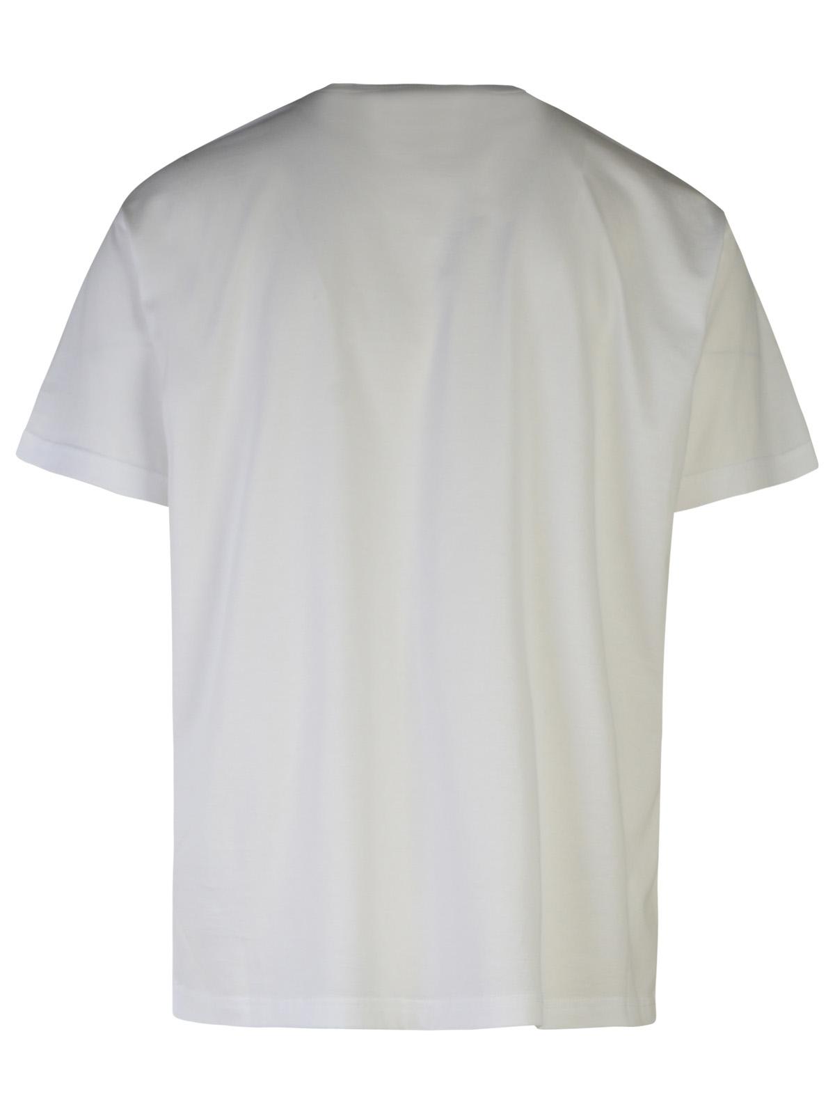 Shop Burberry Harriston White Cotton T-shirt