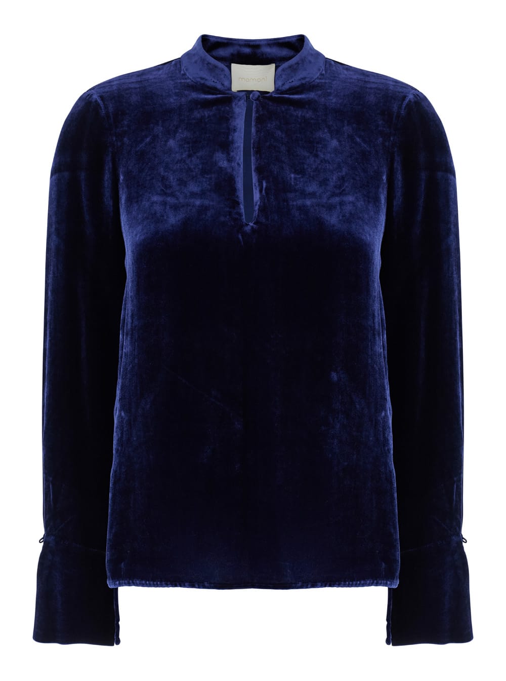 Momonì aisu Blue Blouse With Cut-out Detail And Button On The Front In Viscose Blend Woman