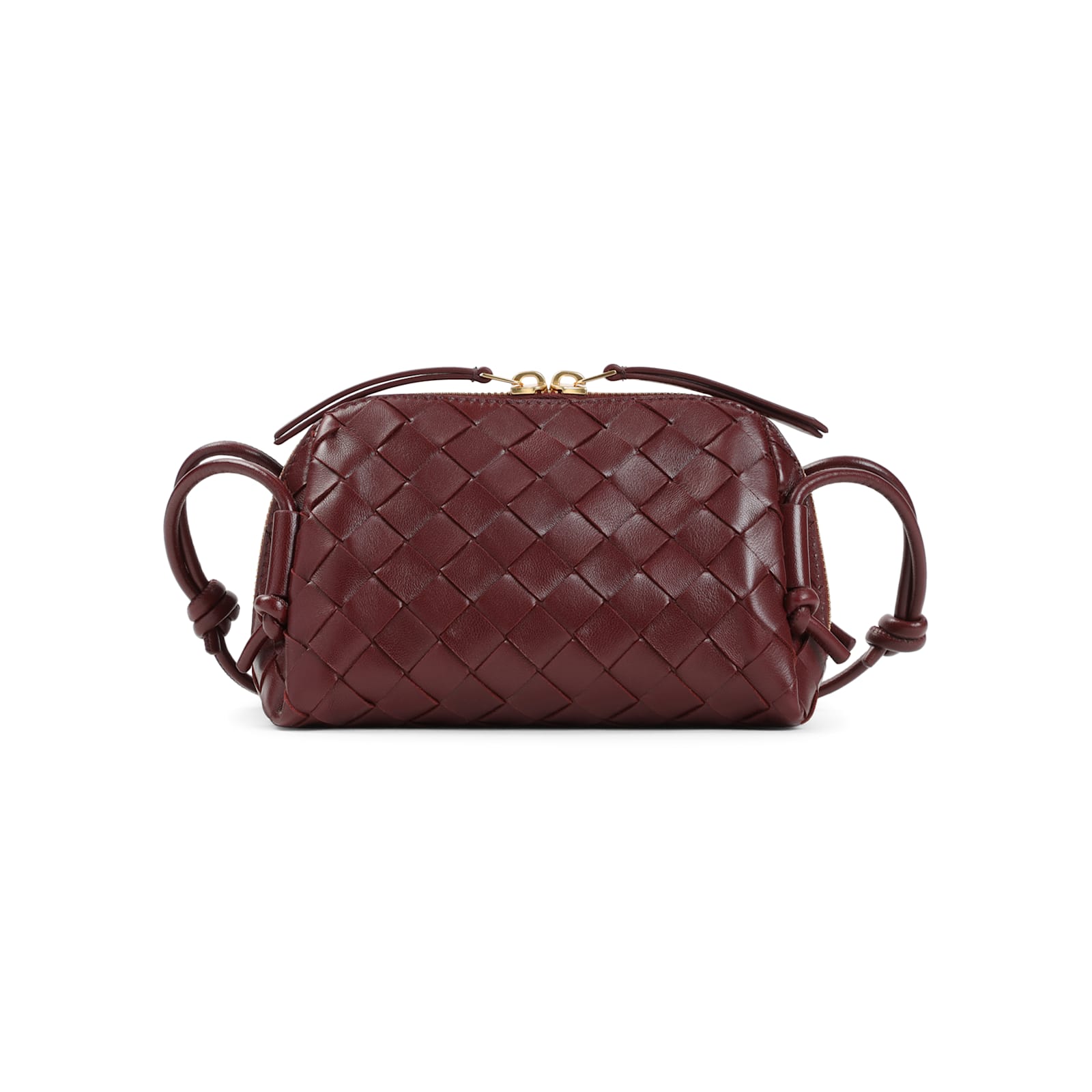 Bottega Veneta Leather Concert Bag In Barolo Gold