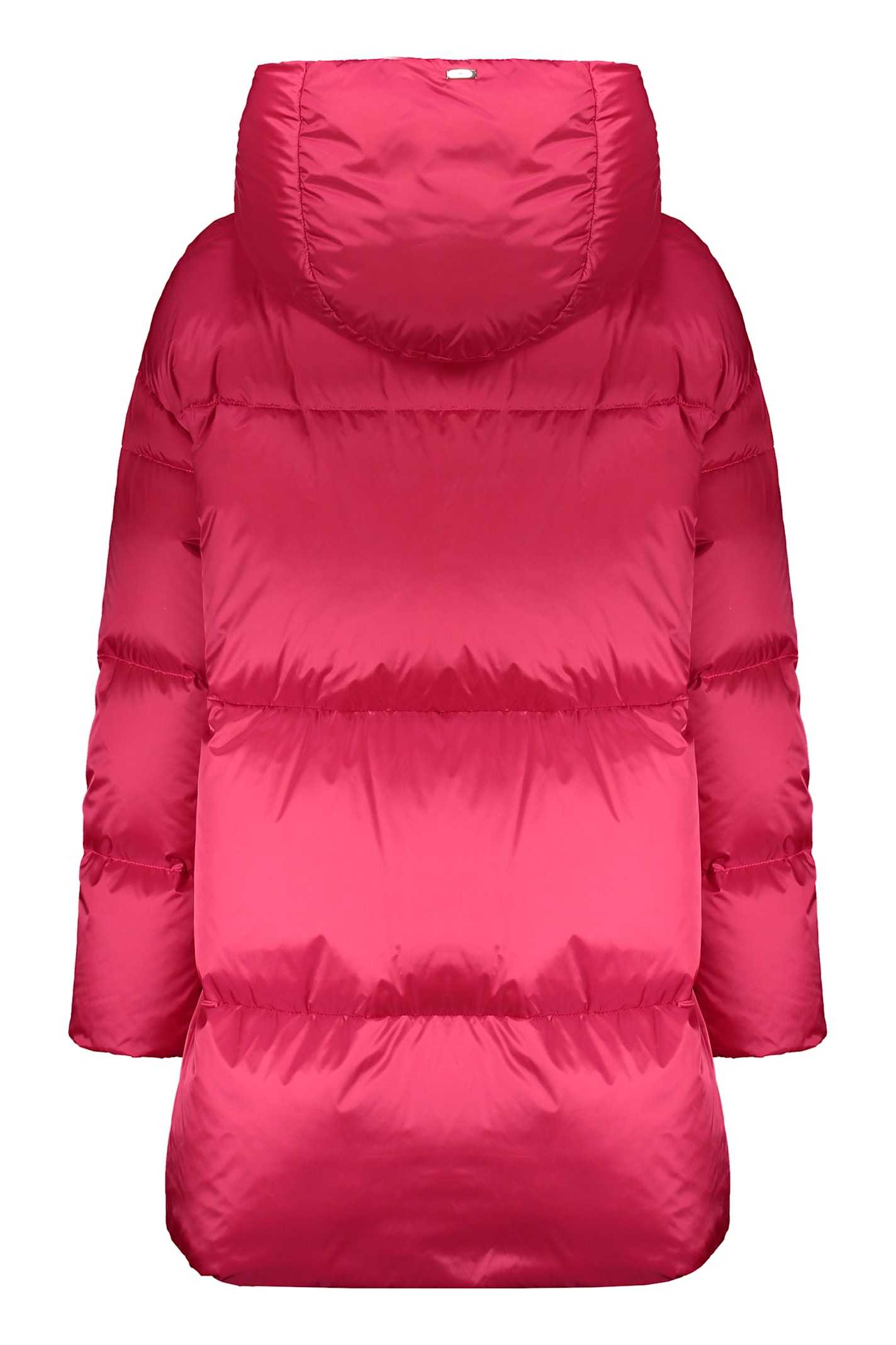 Shop Herno Hooded Down Jacket In Fuchsia