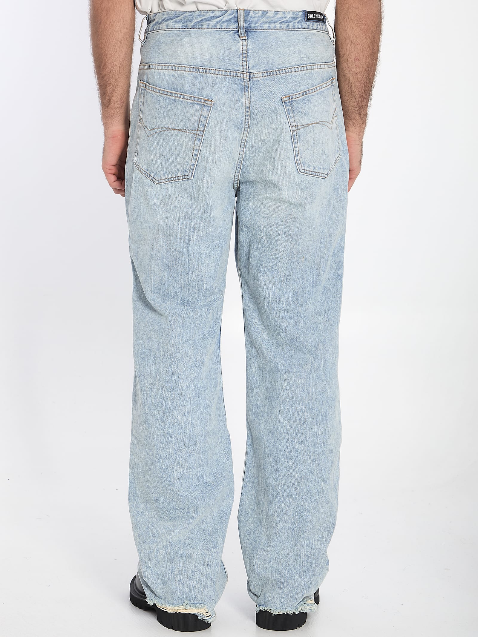 Balenciaga Light Blue Denim Jeans In Classic