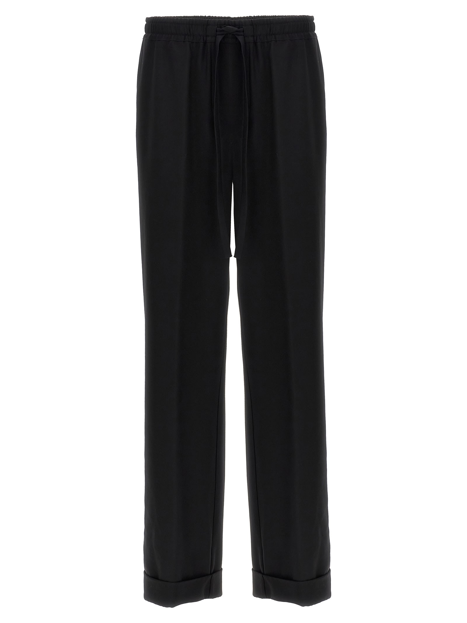 Shop Dolce & Gabbana Contrast Piping Pants In Black