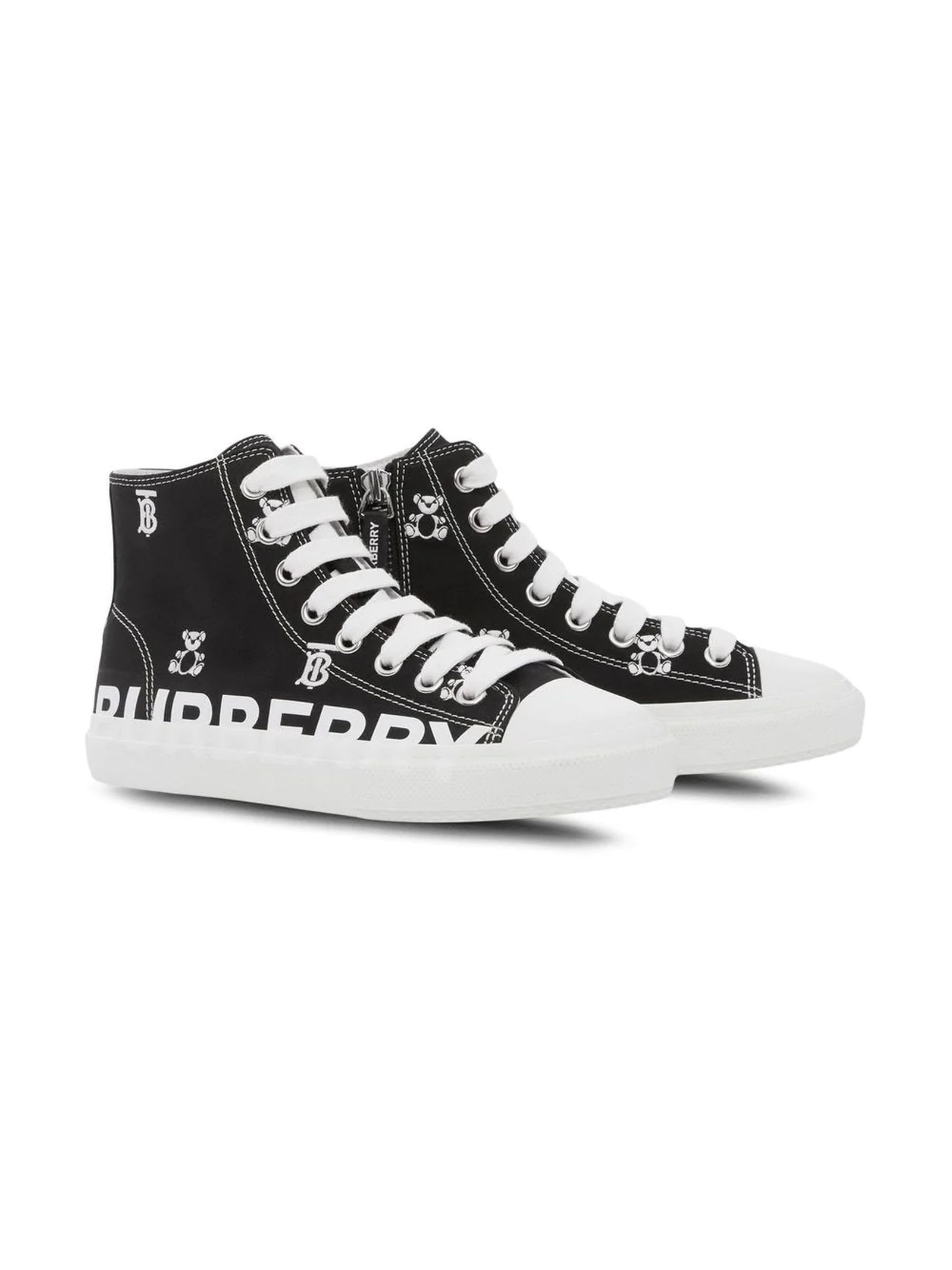 Burberry Black Fabric Sneakers