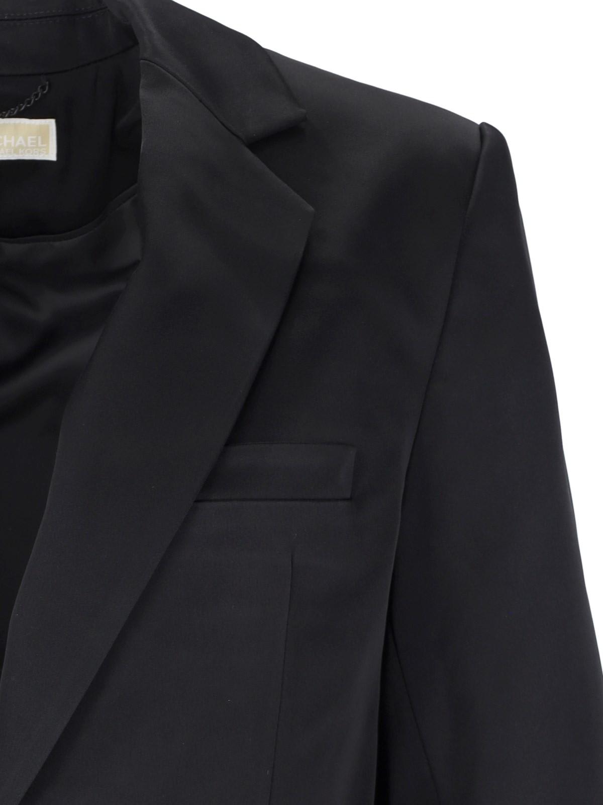 Shop Michael Kors Single-breasted Blazer In Black