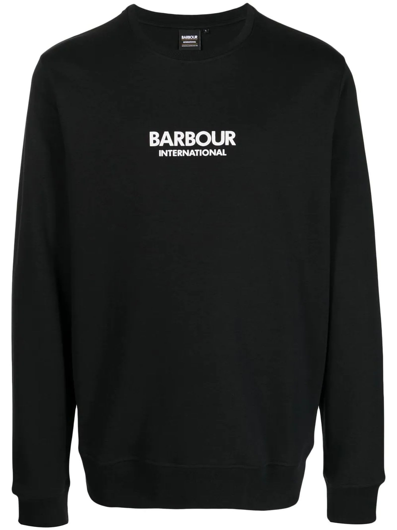 Barbour Black Cotton Sweatshirt