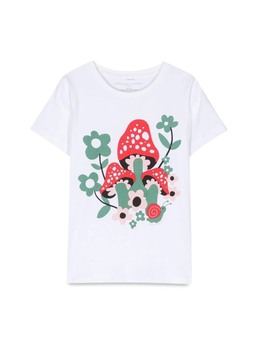 Shop Stella Mccartney Mushroom And Flower M/c T-shirt In White