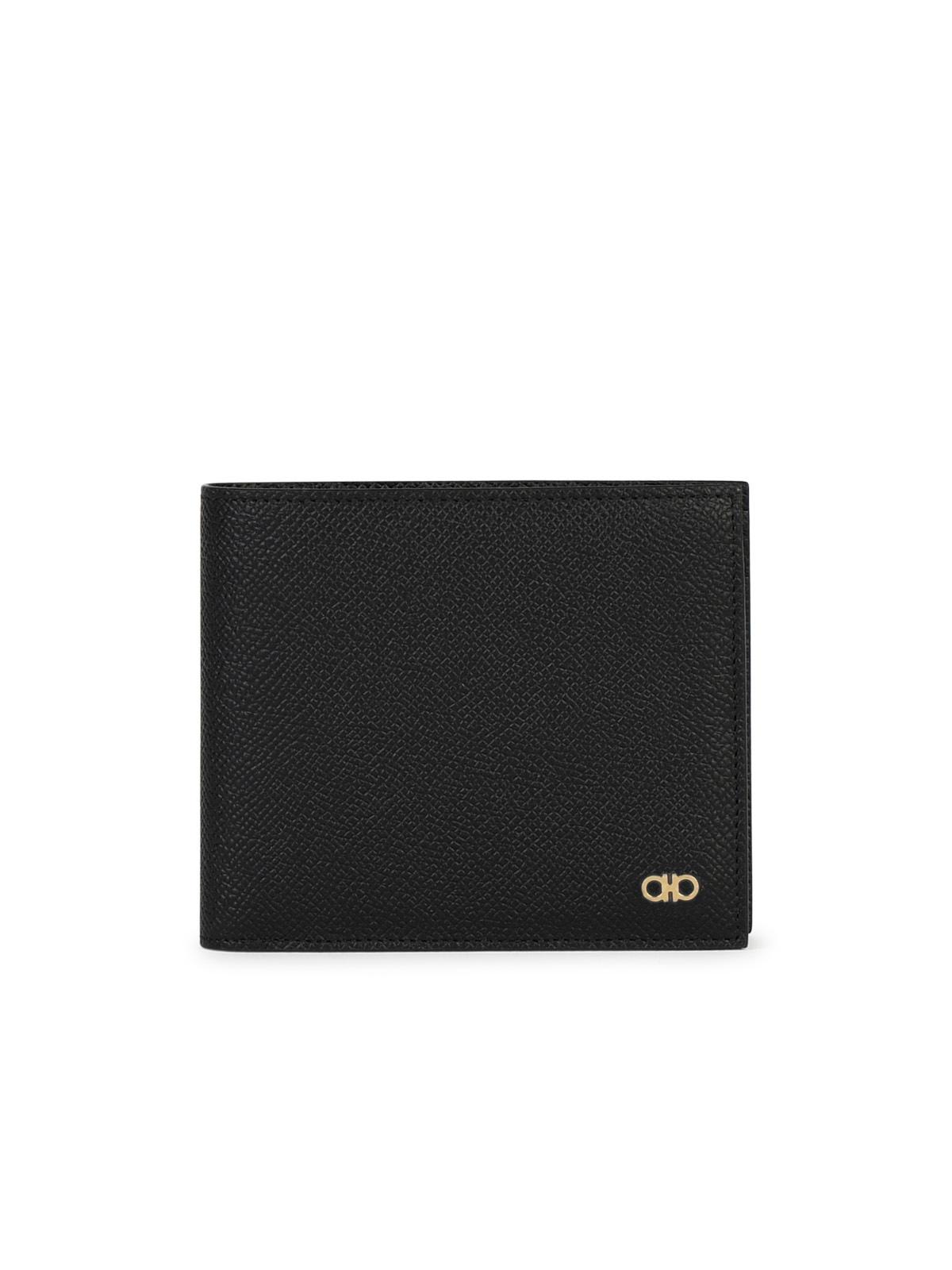 micro Black Leather Wallet