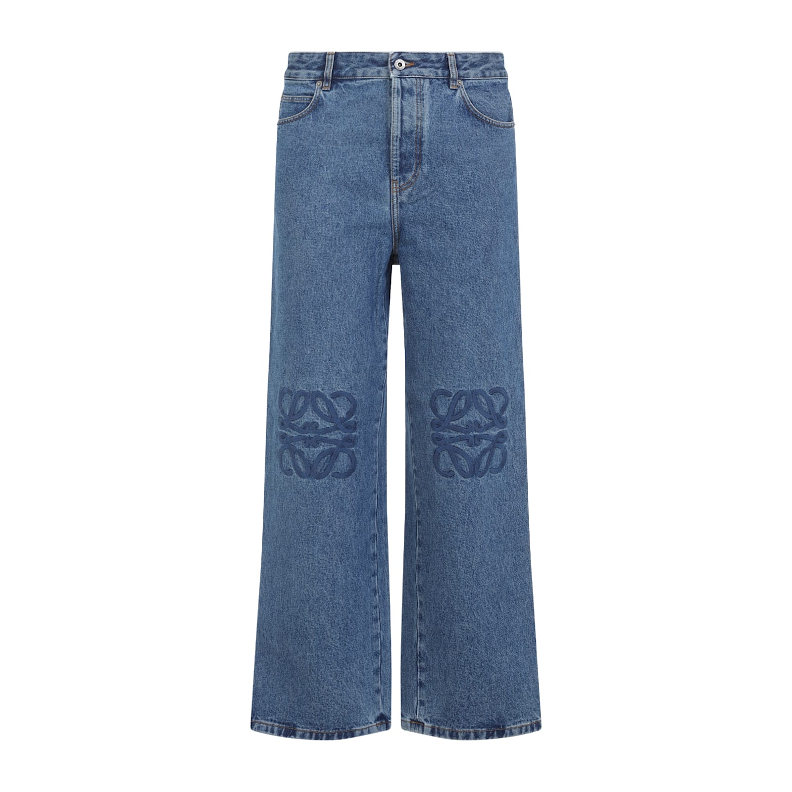 Loewe Loose-fit Anagram Jeans In Medium In Blue
