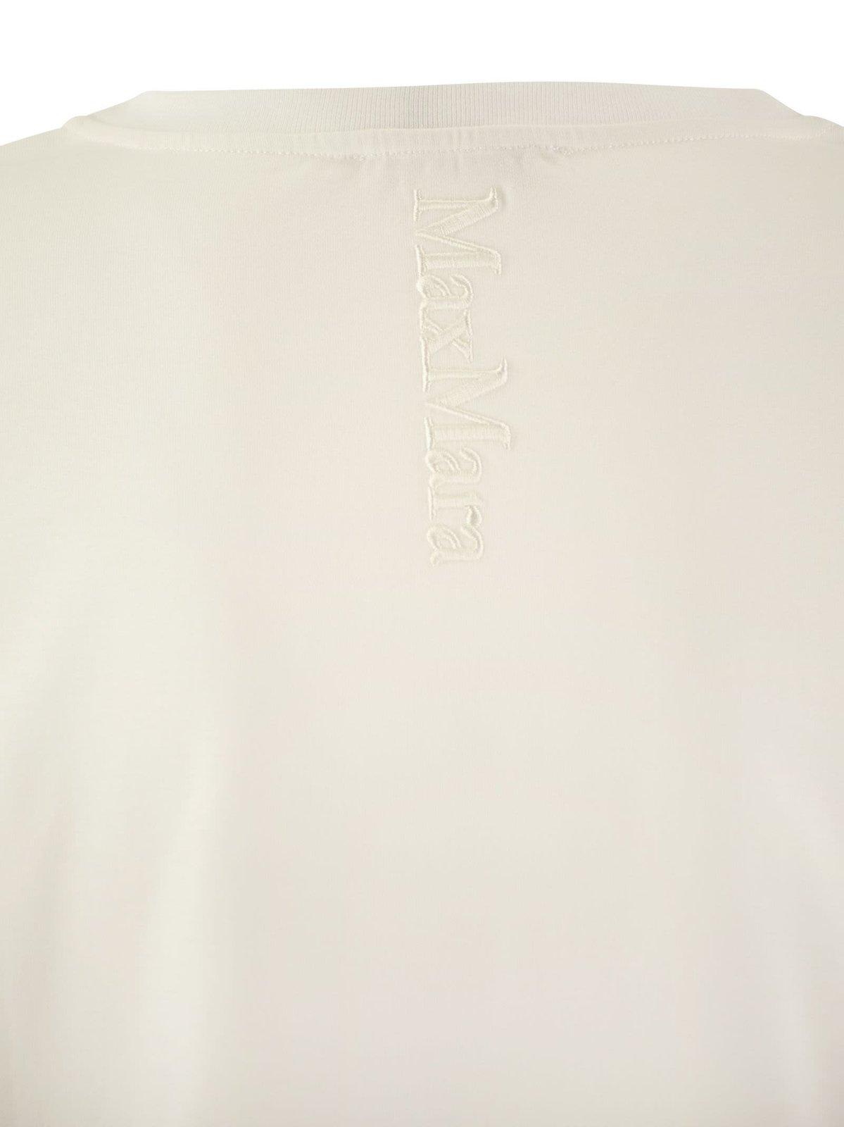 Shop 's Max Mara V-neck Crewneck T-shirt In Bianco