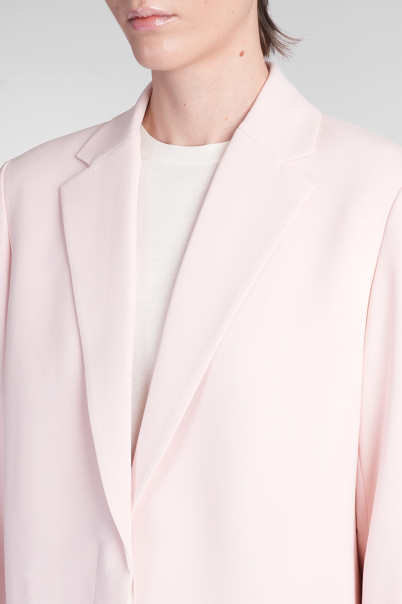 Theory Tailored Blazer With Notched Lapels In Rose-pink
