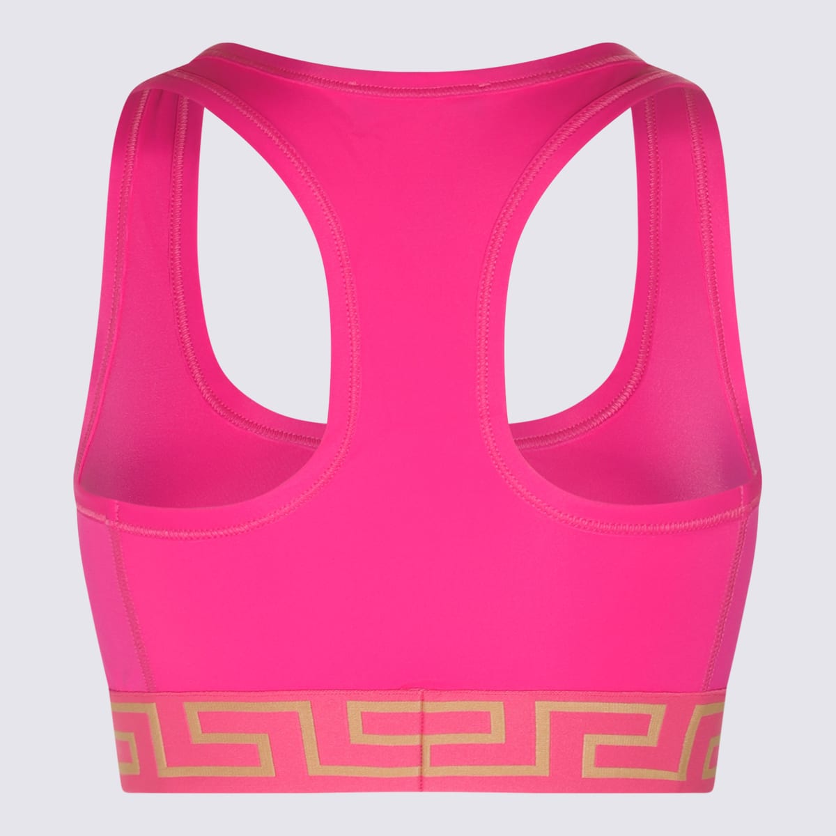 Shop Versace Pink Sport Top In Waterlily