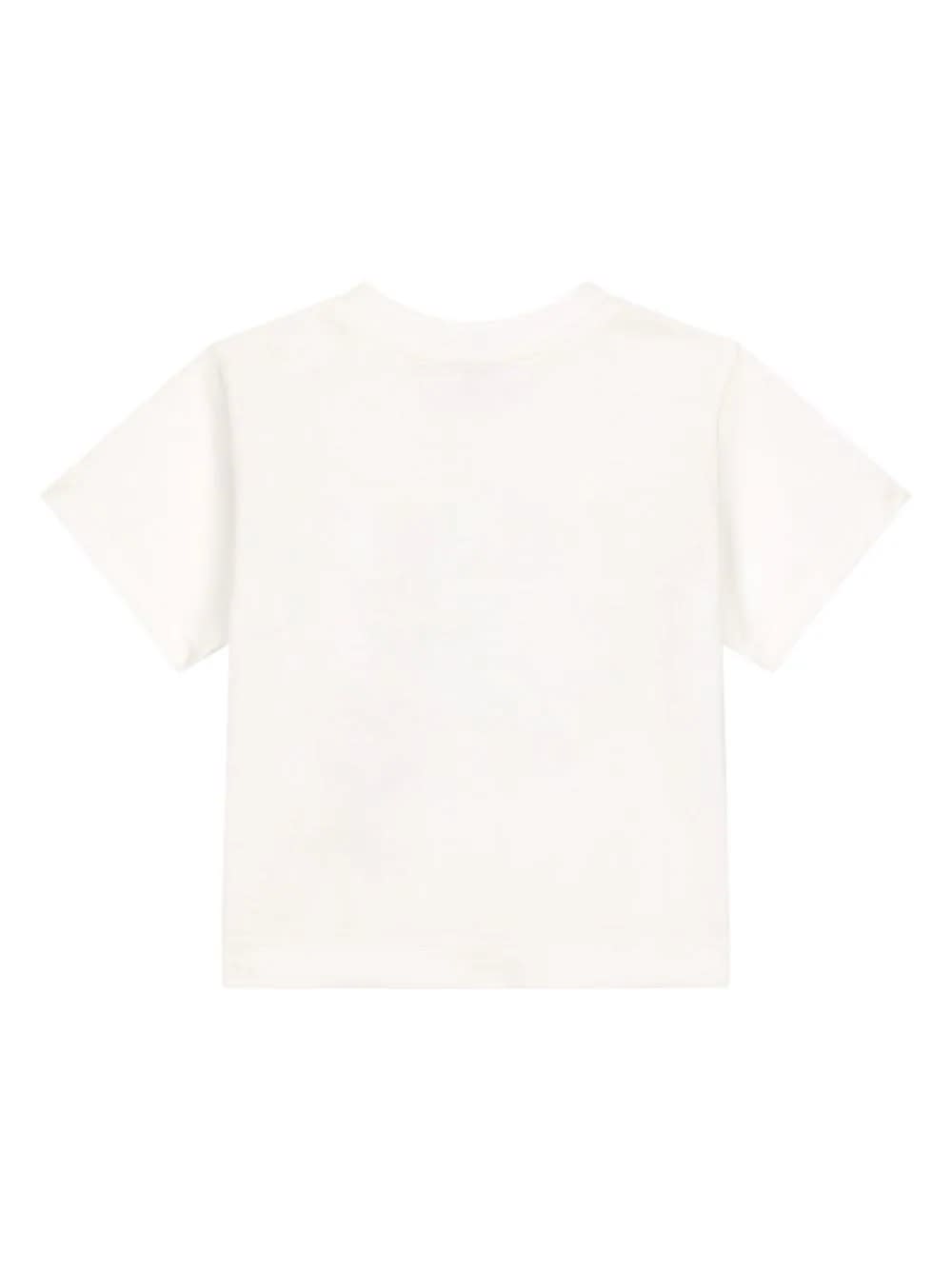 Shop Dolce & Gabbana White T-shirt With Rubberized Logo Print