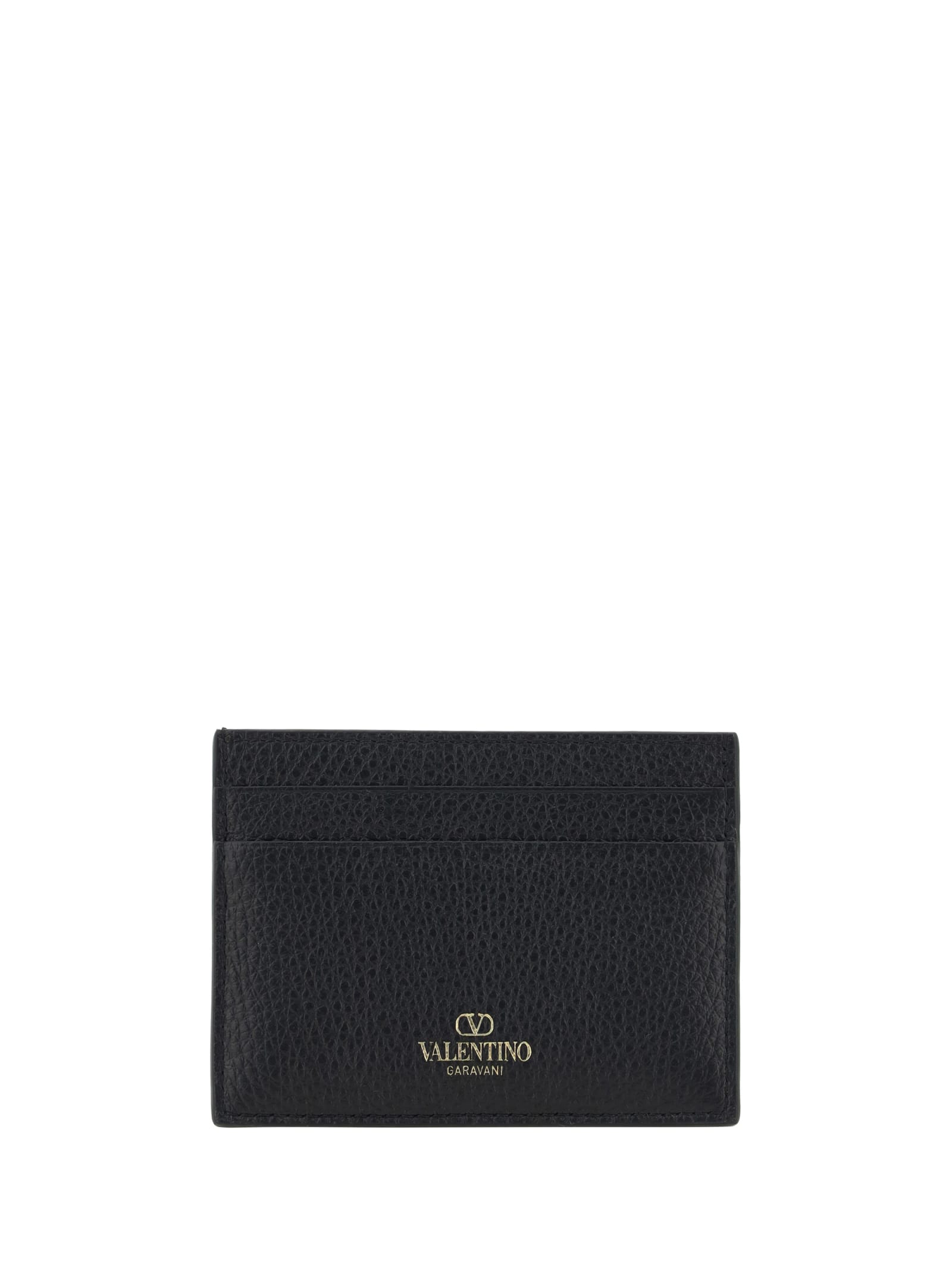 Shop Valentino Garavani Rockstud Card Holder In Nero