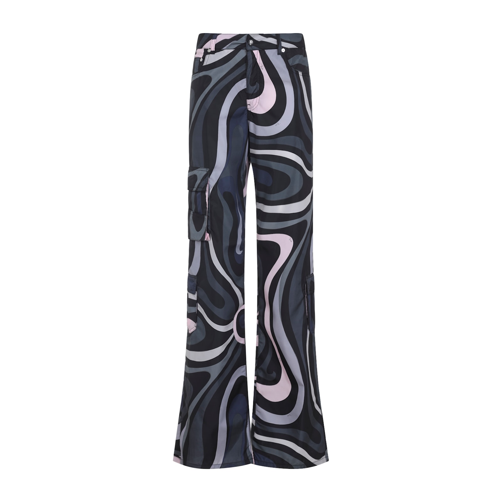 Pucci Flared Trousers With Pockets And Loops In Multi