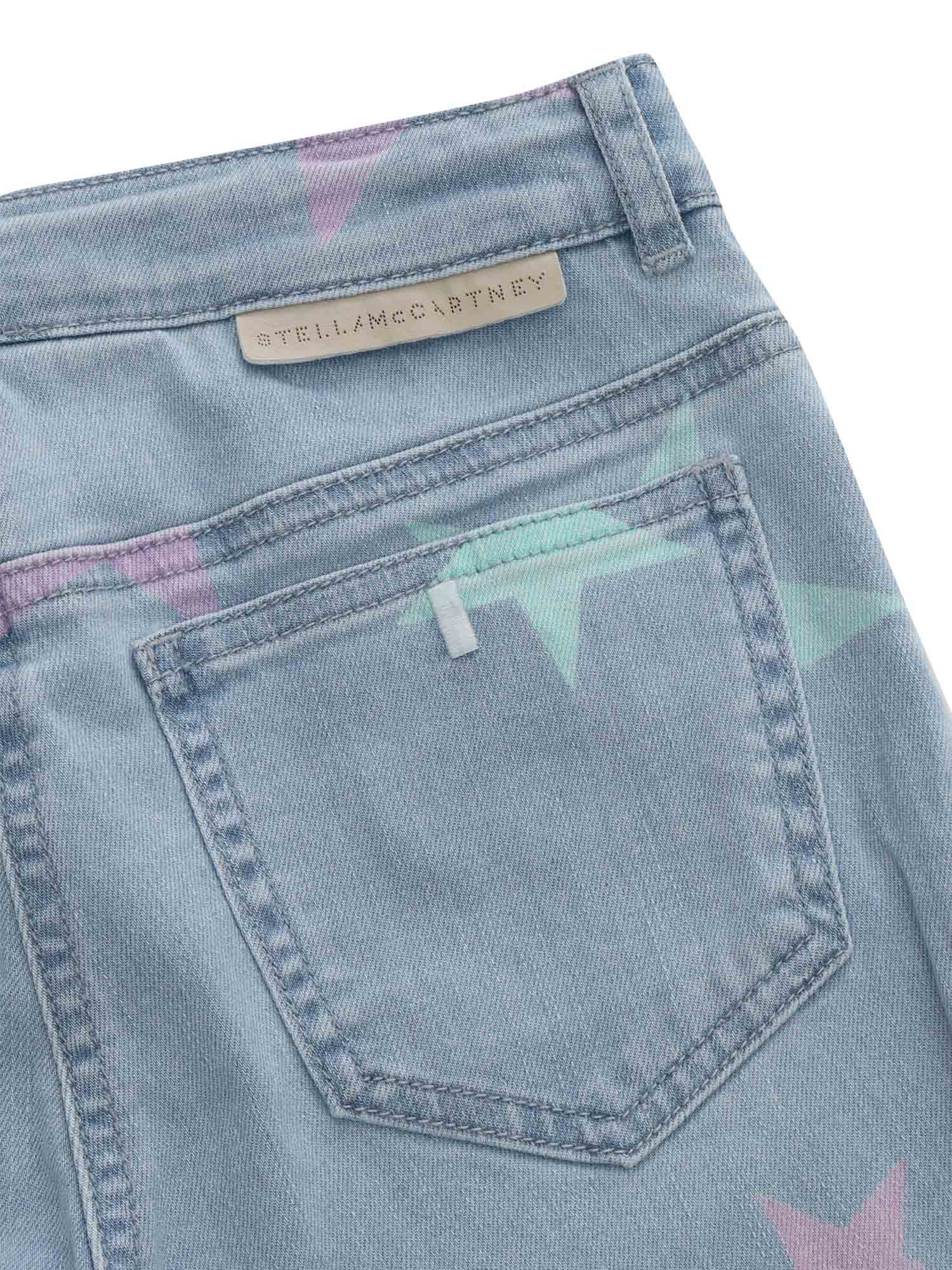 Shop Stella Mccartney Light Blue Jeans With Stars