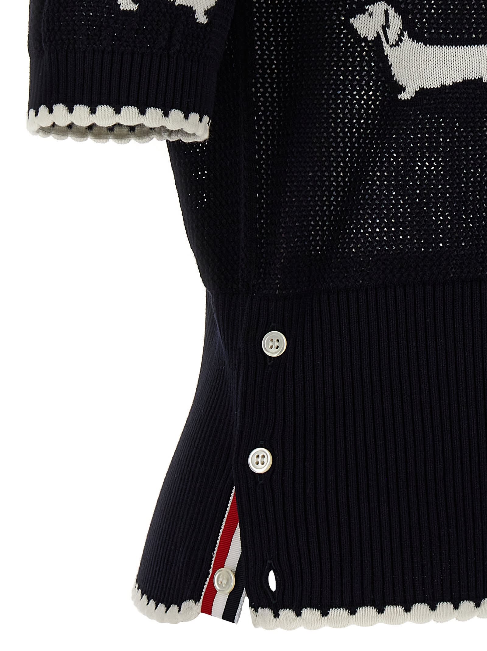 Shop Thom Browne Hector Icon Sweater In Blue