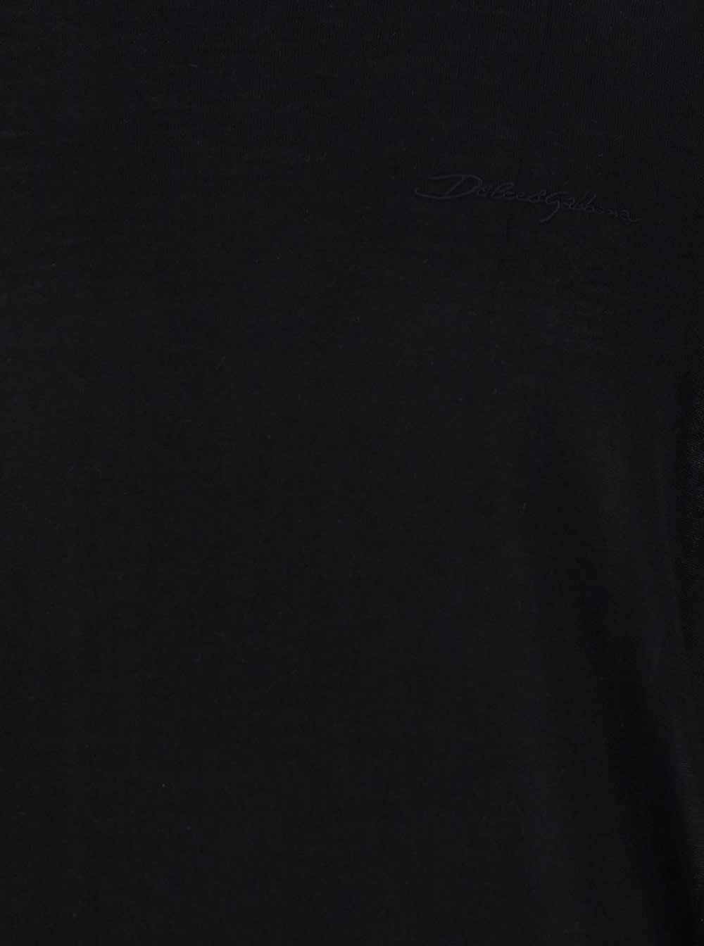 Shop Dolce & Gabbana Black Sweater With Tonal Signature Logo In Silk Man