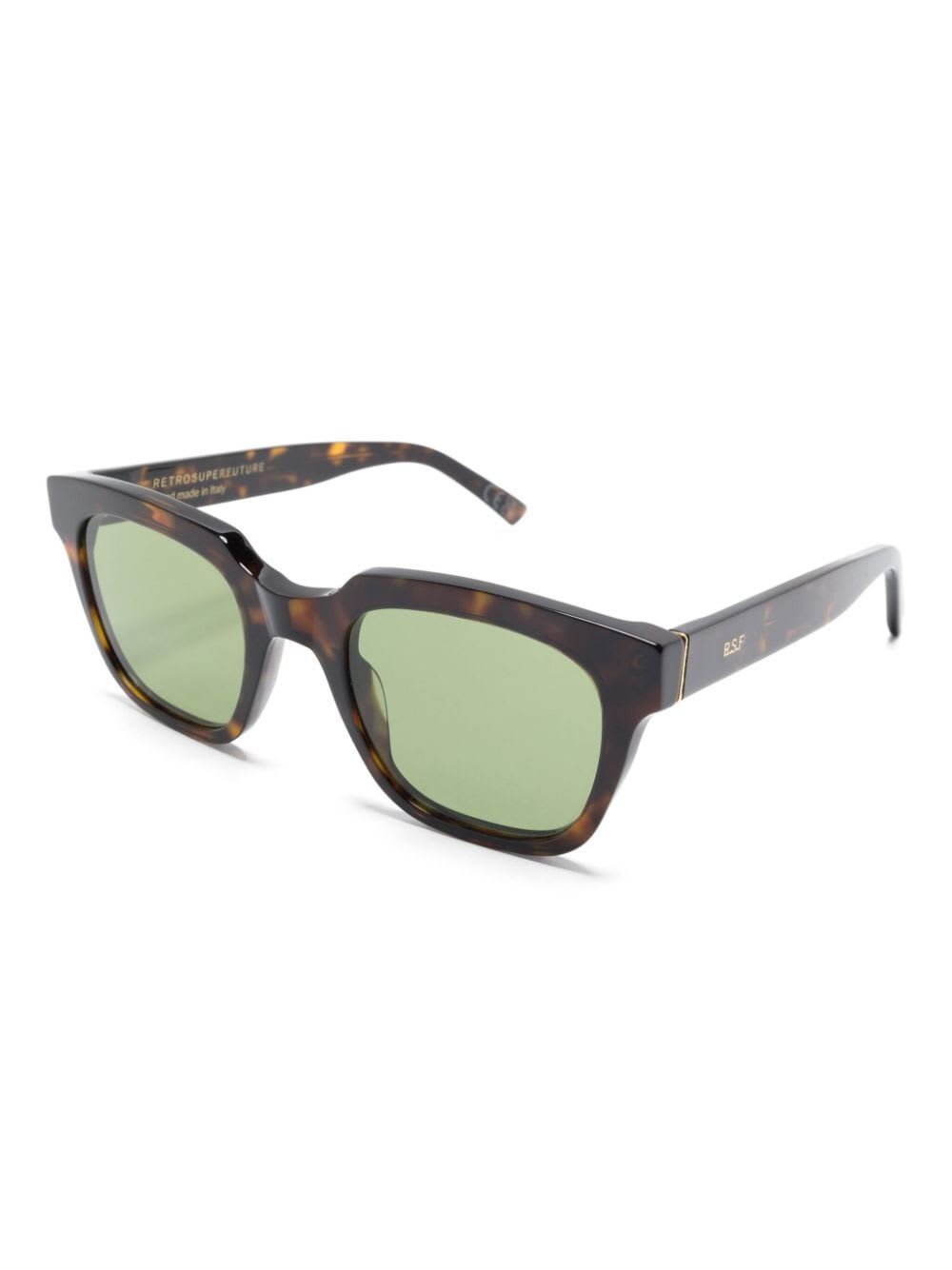 Shop Retrosuperfuture Giusto Sunglasses In Green