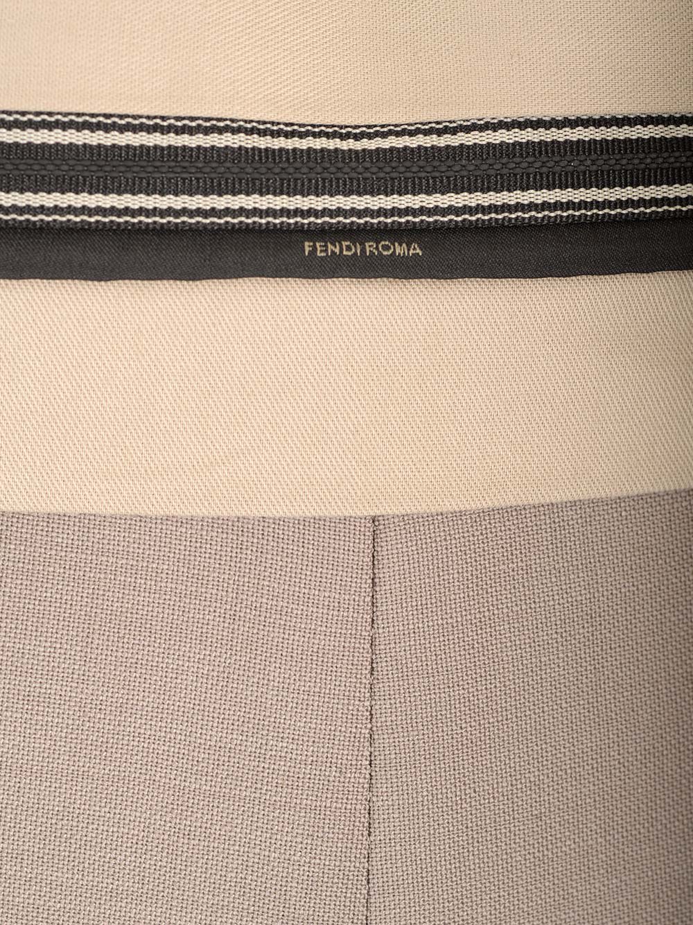 Shop Fendi Palazzo Trousers In Grey