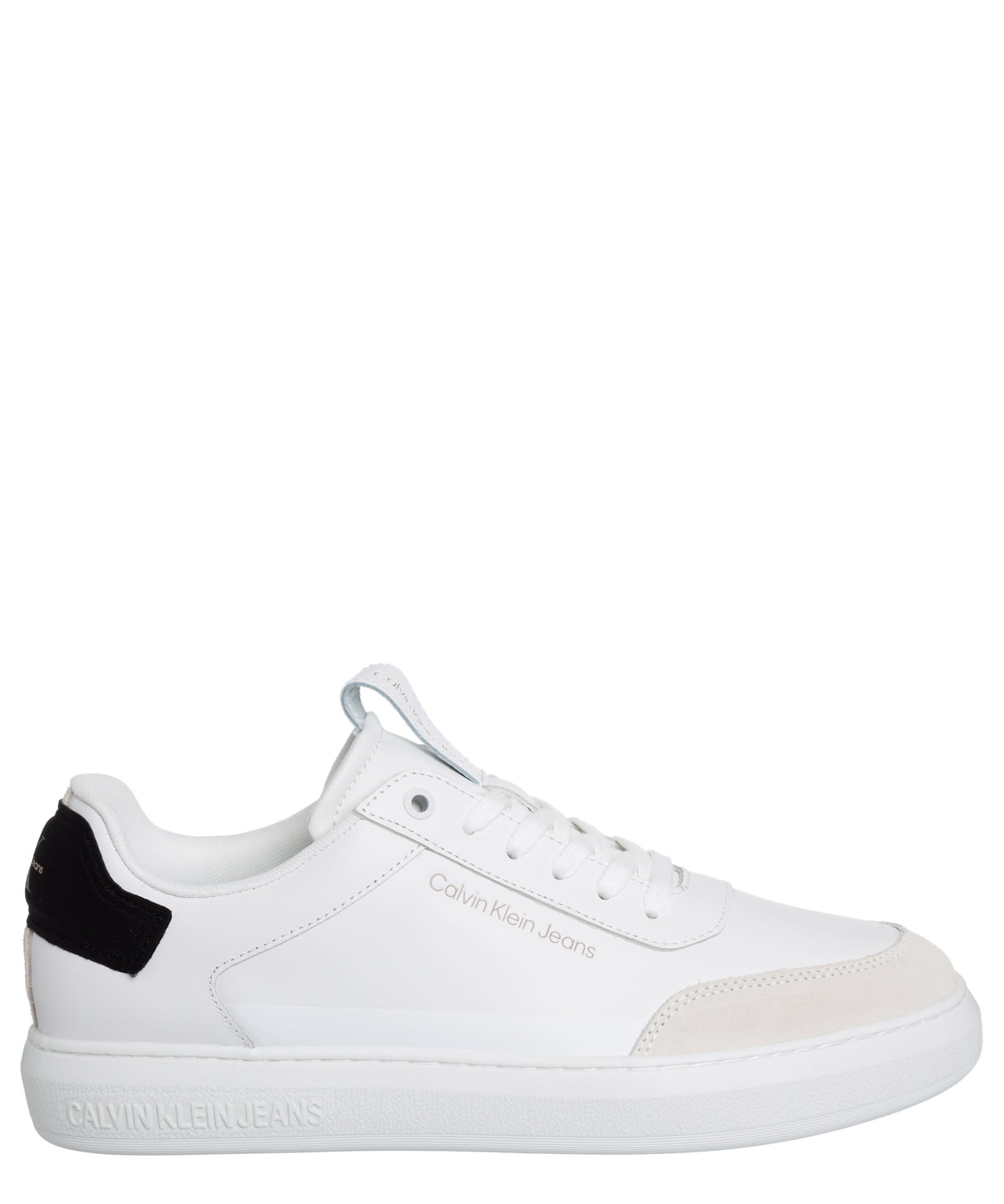 Calvin Klein Jeans Est.1978 Leather Sneakers In White