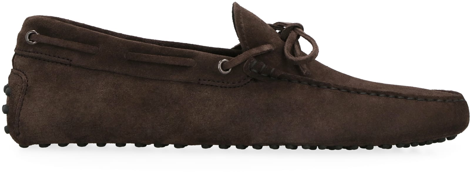 Shop Tod's Suede Loafers In Brown