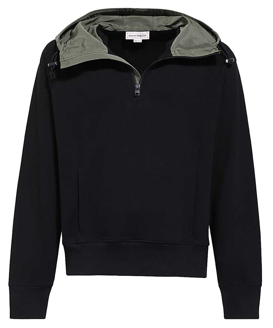 Alexander Mcqueen Cotton Hoodie In Black