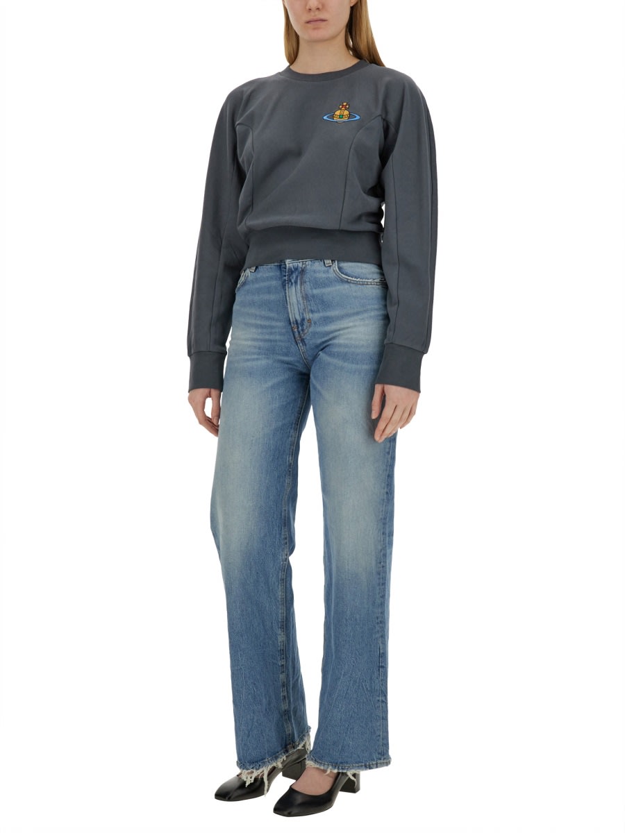 Shop Vivienne Westwood Sweatshirt Cynthia In Grey