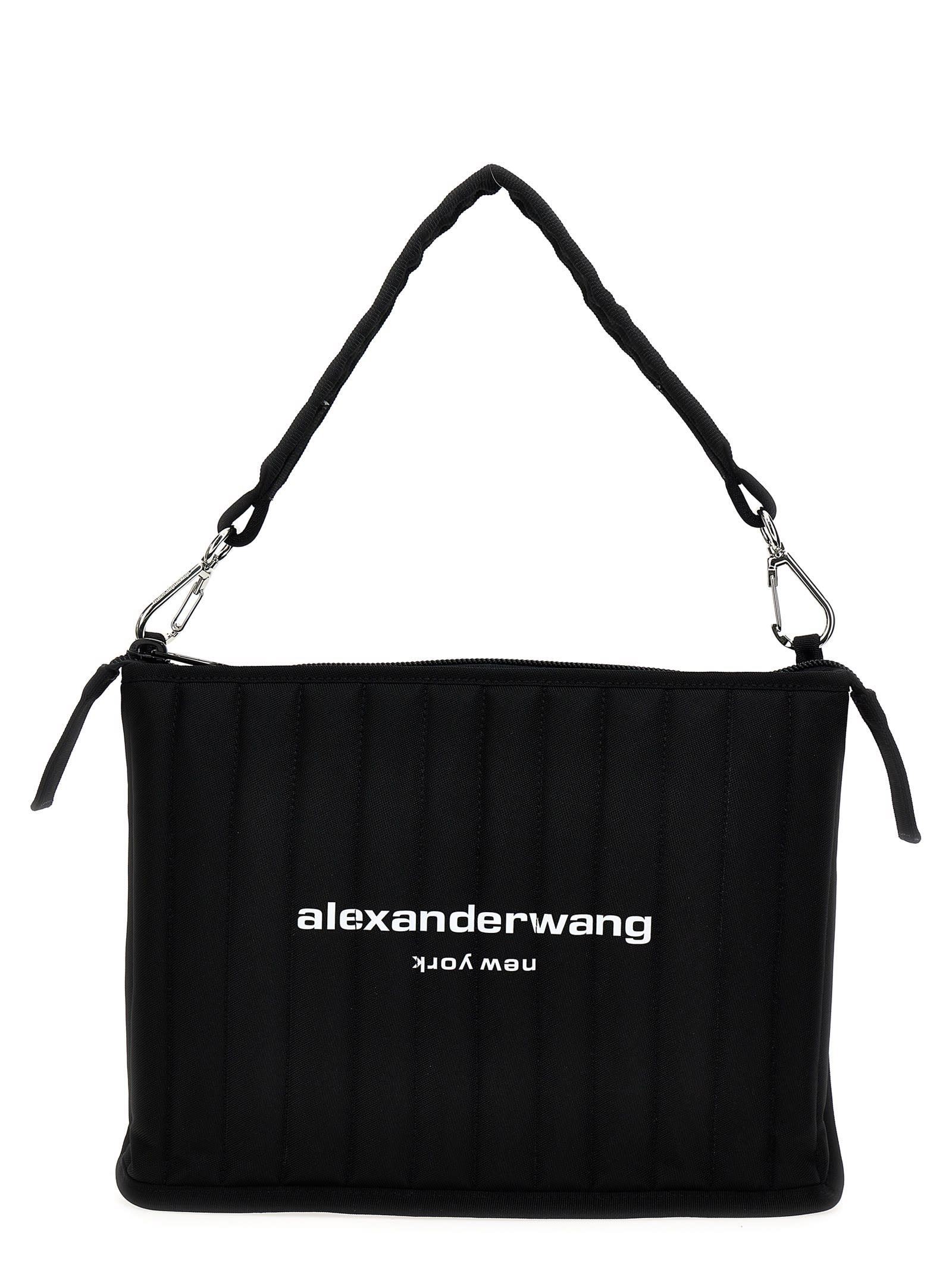 Shop Alexander Wang Elite Tech Shoulder Bag In Black