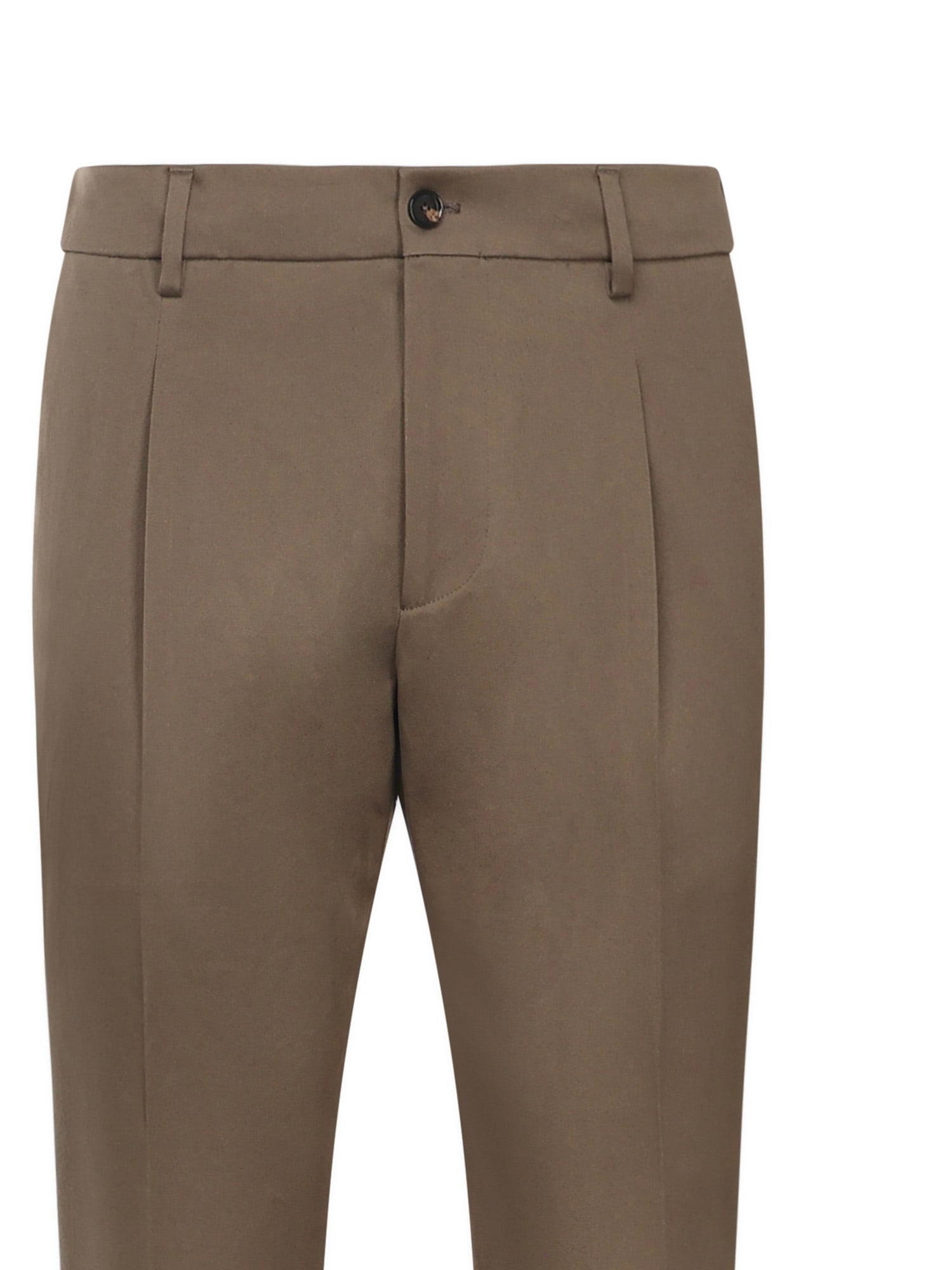 Be Able Pleats-design Trousers In Brown