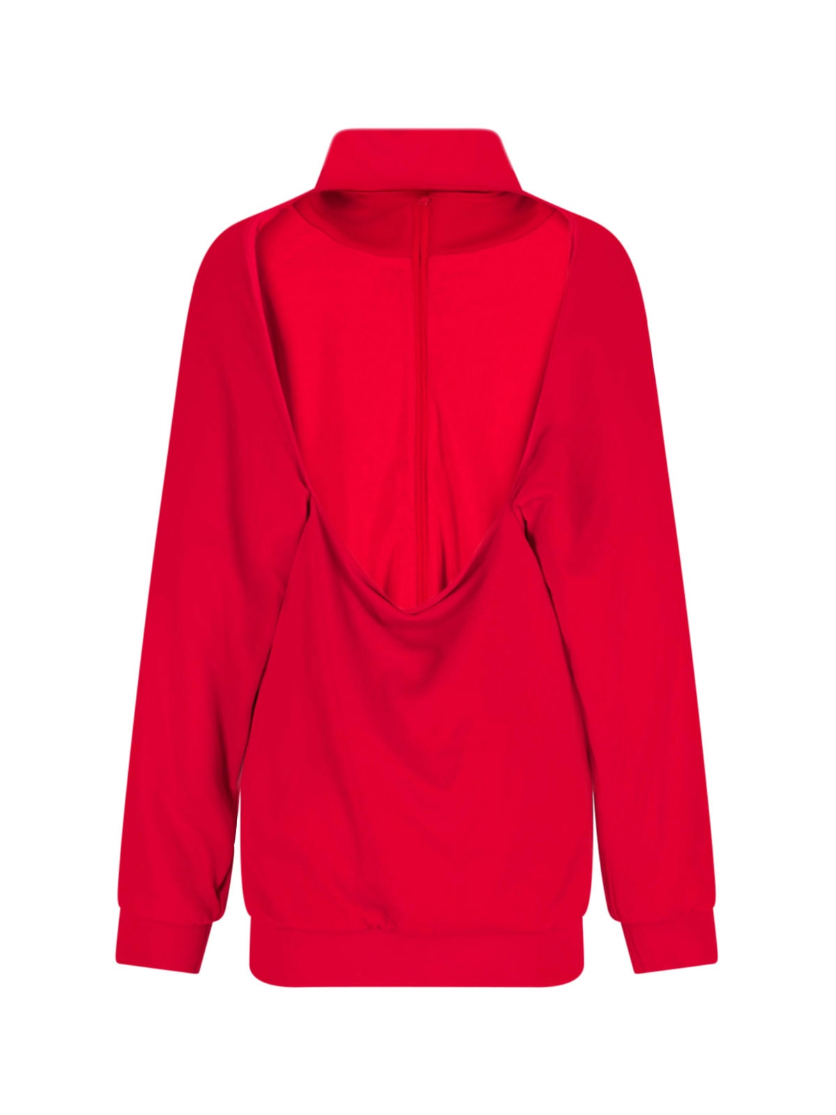 Balenciaga High Collar Ribbed Cuffs Side Pockets In Red